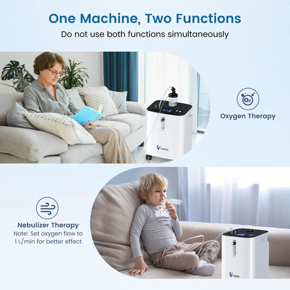 VARON Serene 3 Home Oxygen Concentrator | 1-10 L/min Adjustable Flow ...