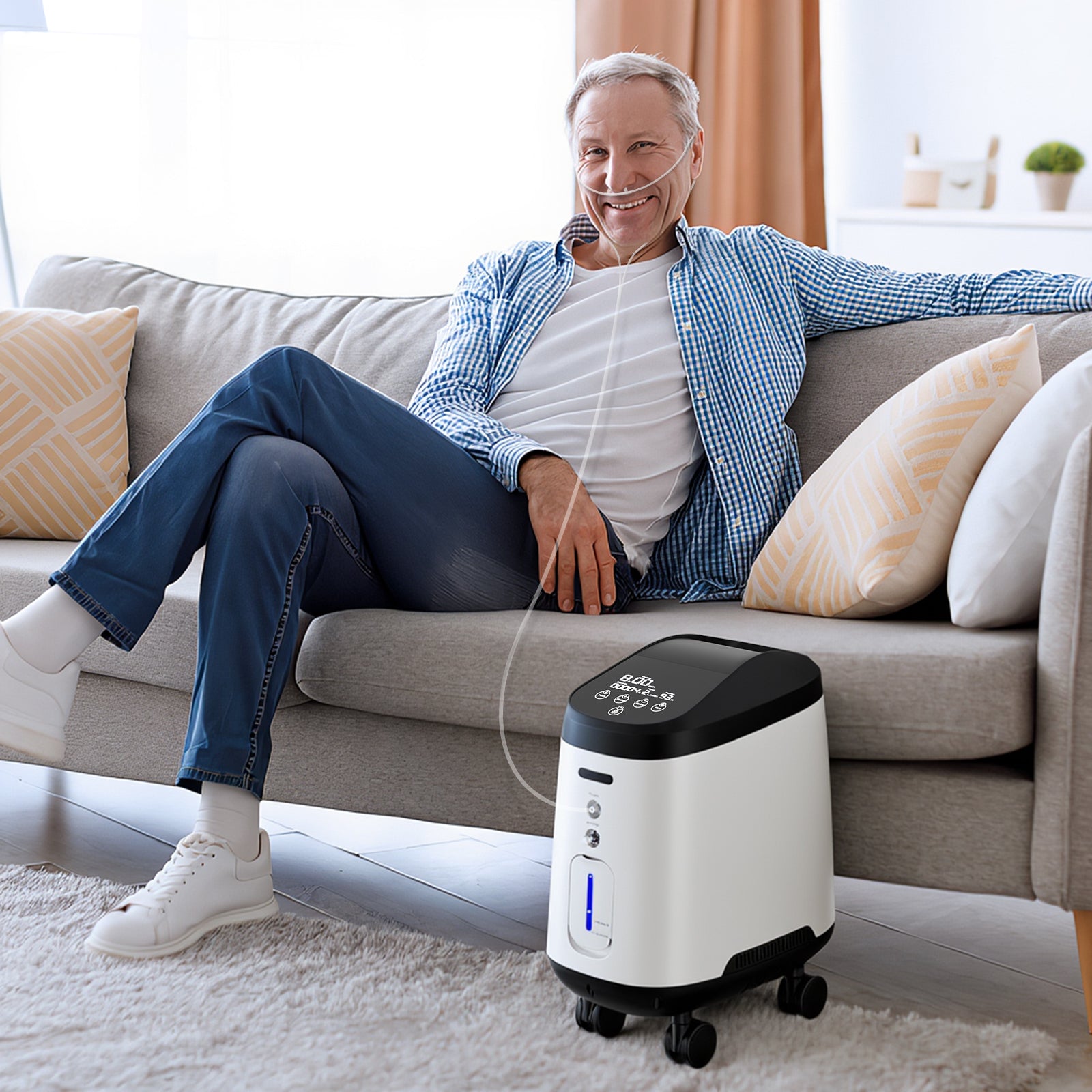 VARON Home Oxygen Concentrator 105W Pro Wheel Edition (1-9 settings)