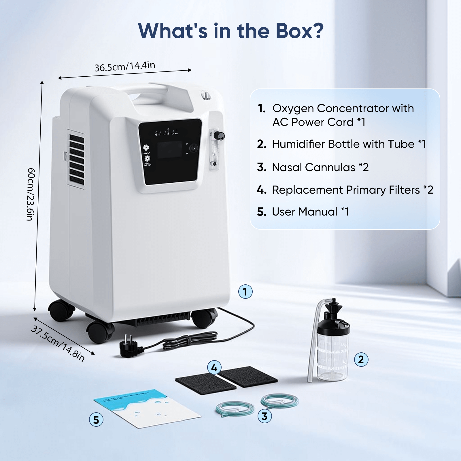 1–10L/min Home Oxygen Concentrator JAY-10FW