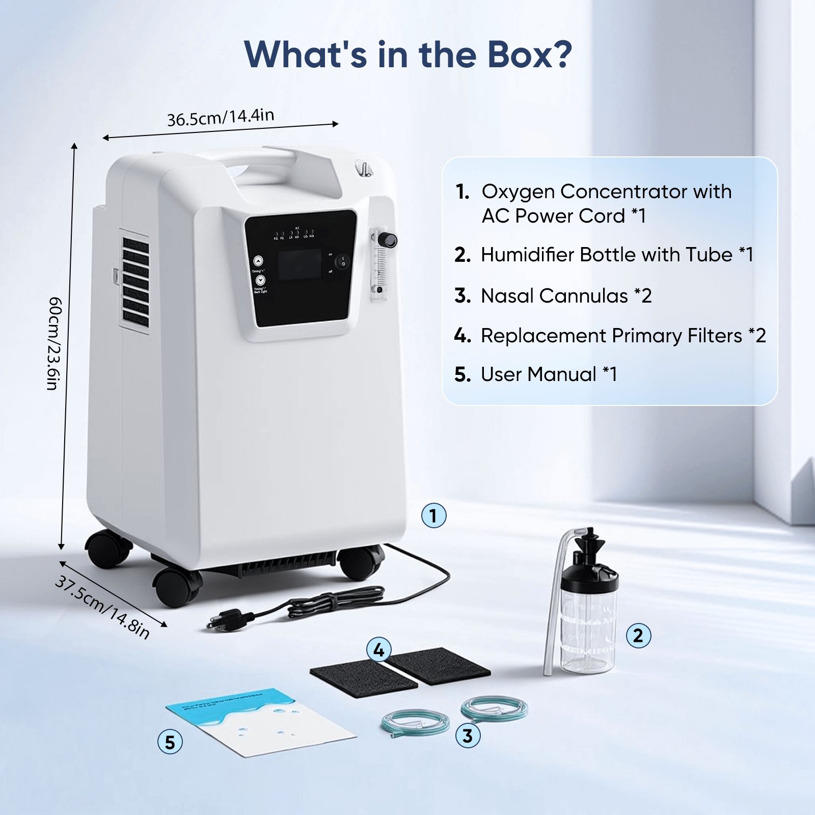 1–10L/min Home Oxygen Concentrator JAY-10FW