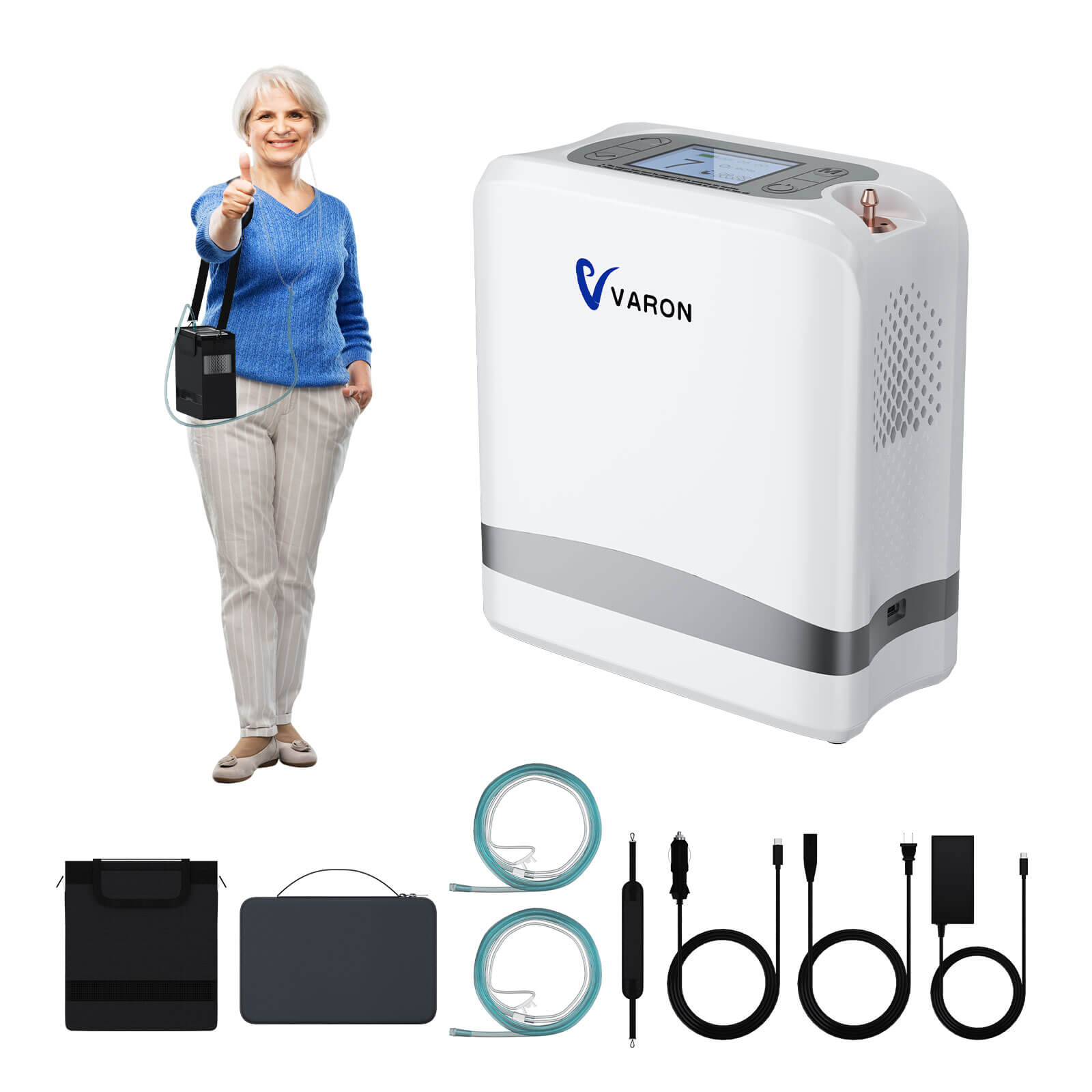 VARON 1-7L Portable Oxygen Concentrator VP-8 lite