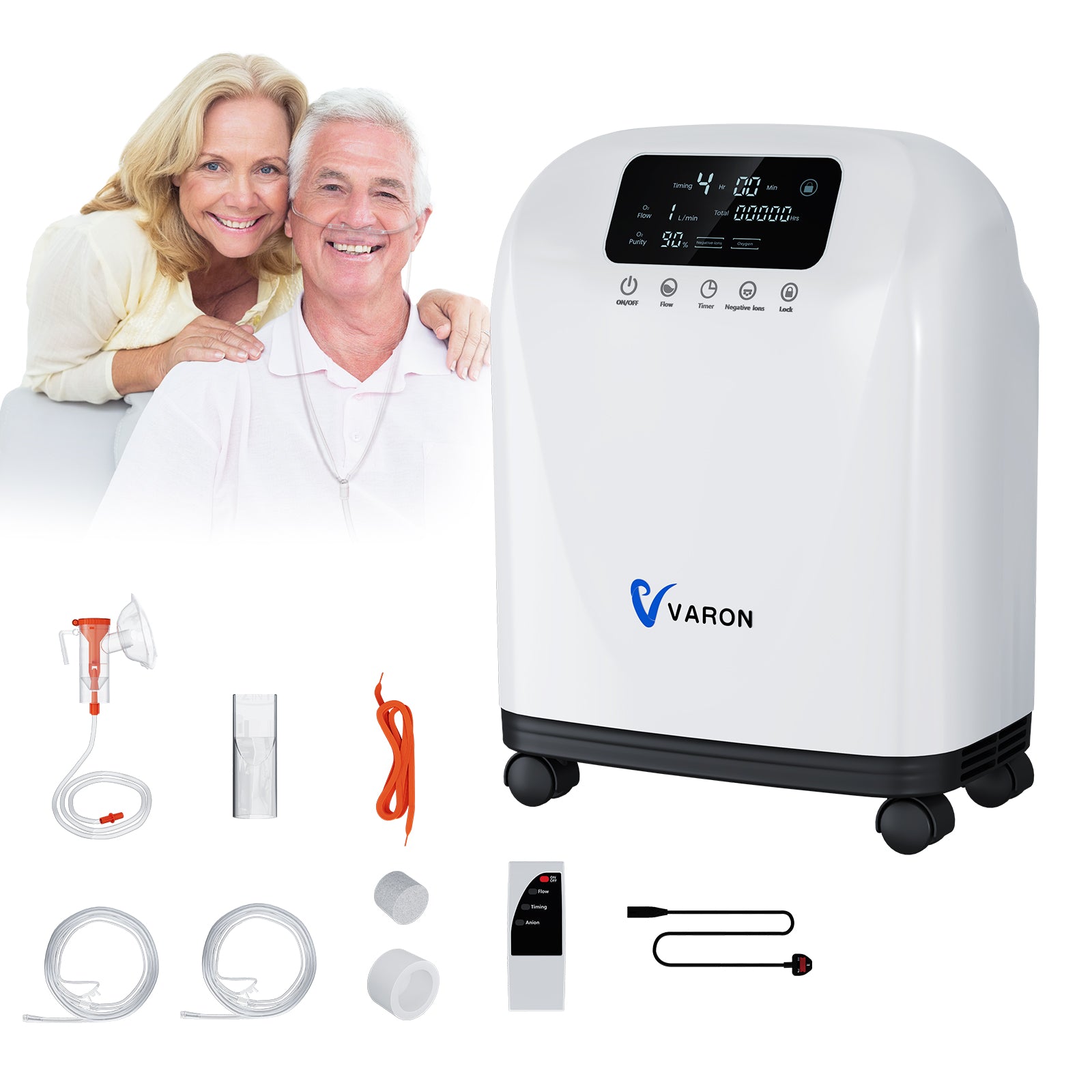 VARON 1-9L Continuous Home Oxygen Concentrator VH-4