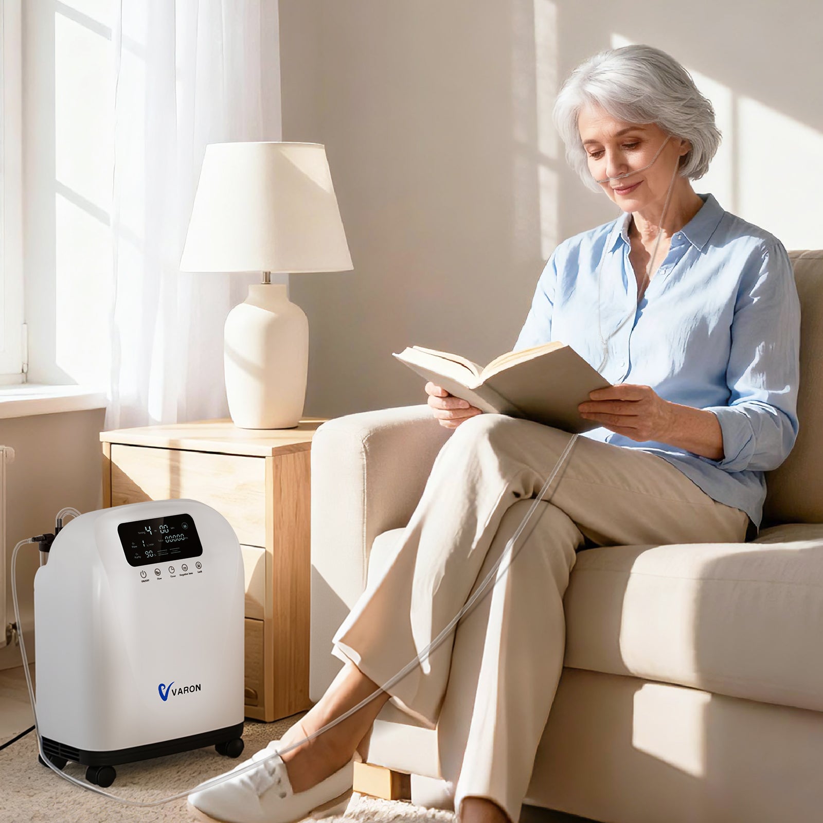 VARON 1-9L Continuous Home Oxygen Concentrator VH-4