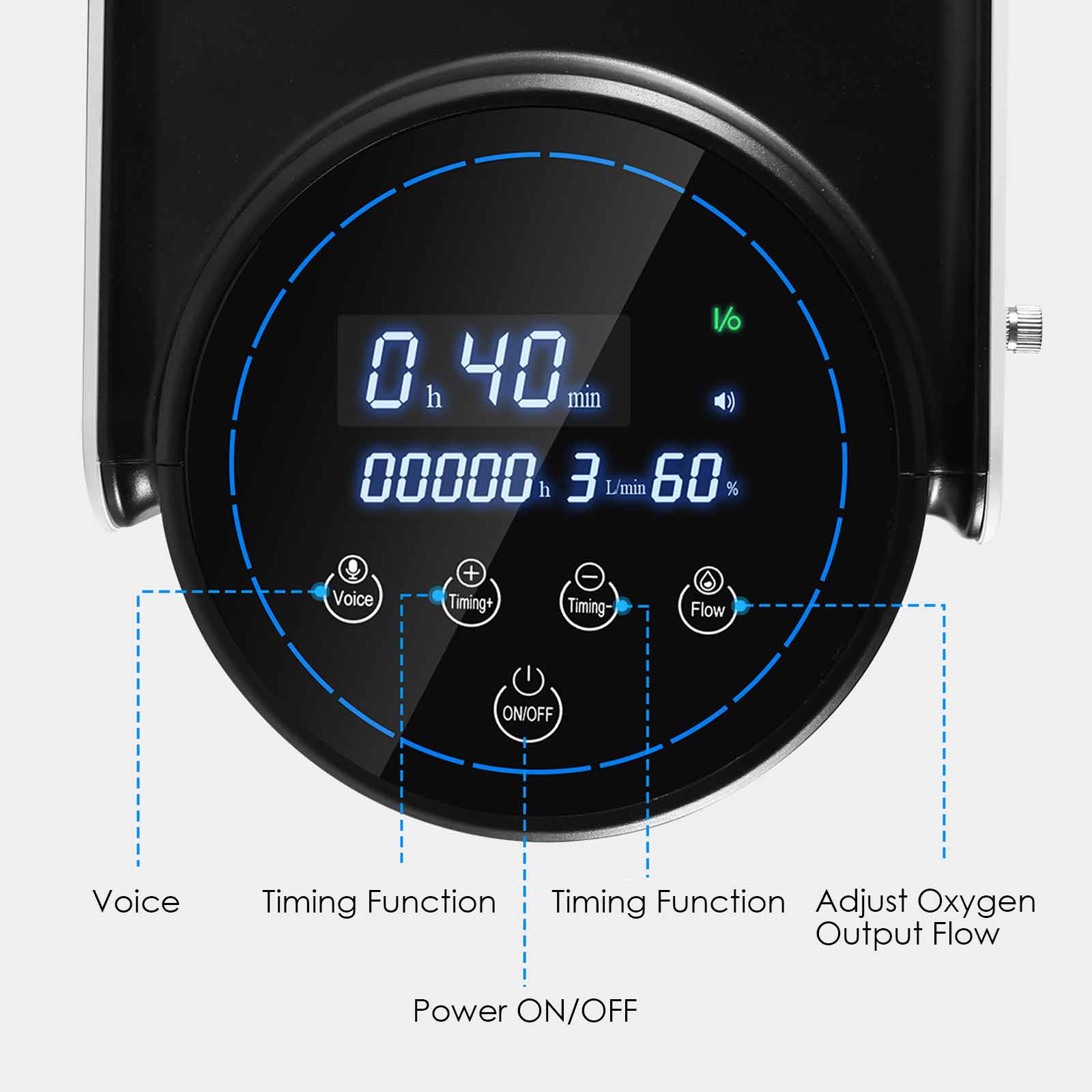 VARON 1-7L Continuous adjustive Oxygen Machine 101W