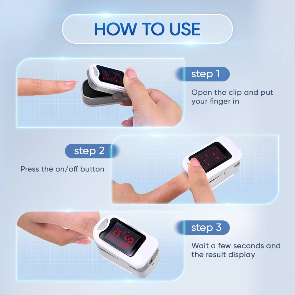 Accurate Fingertip Pulse Oximeter Blood Oxygen Saturation Monitor