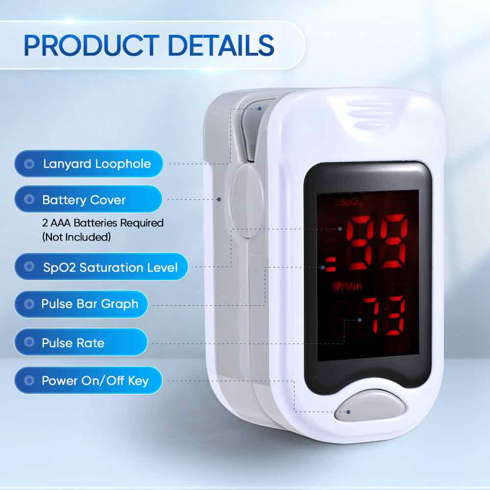 Accurate Fingertip Pulse Oximeter Blood Oxygen Saturation Monitor