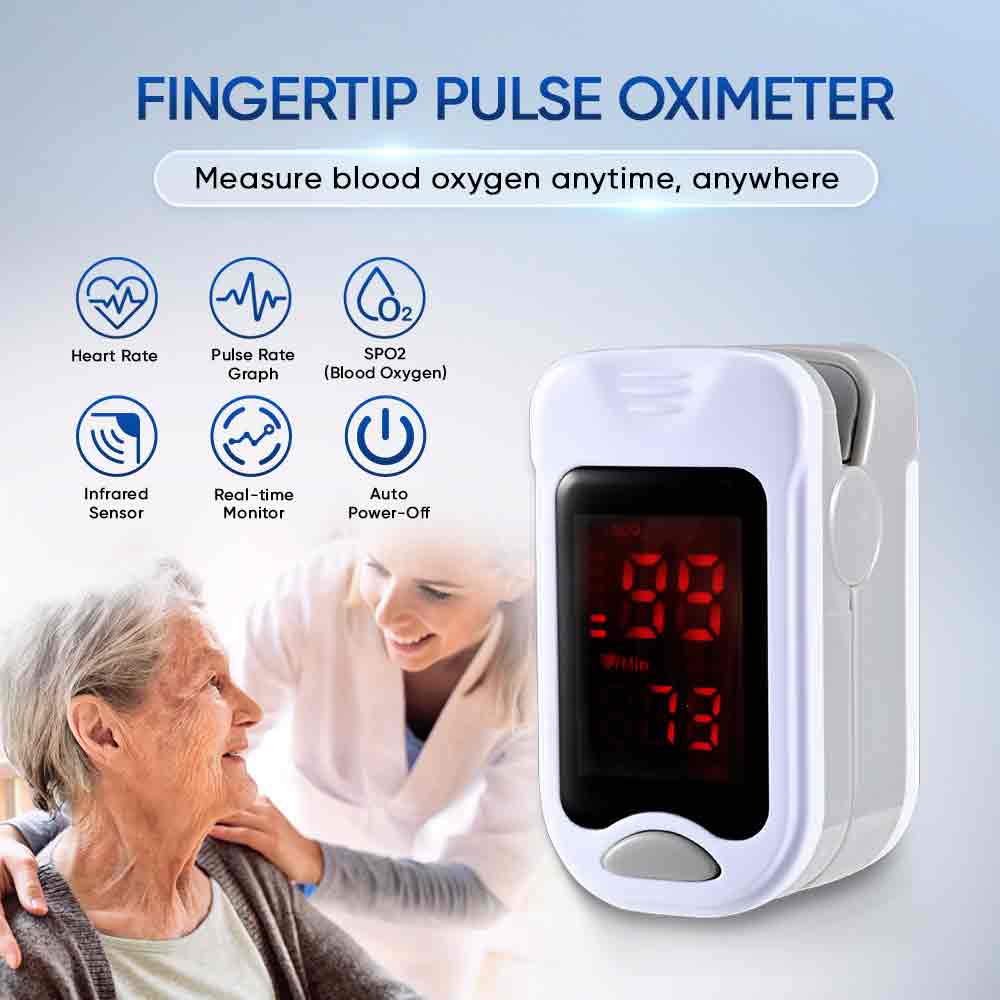 Accurate Fingertip Pulse Oximeter Blood Oxygen Saturation Monitor ...