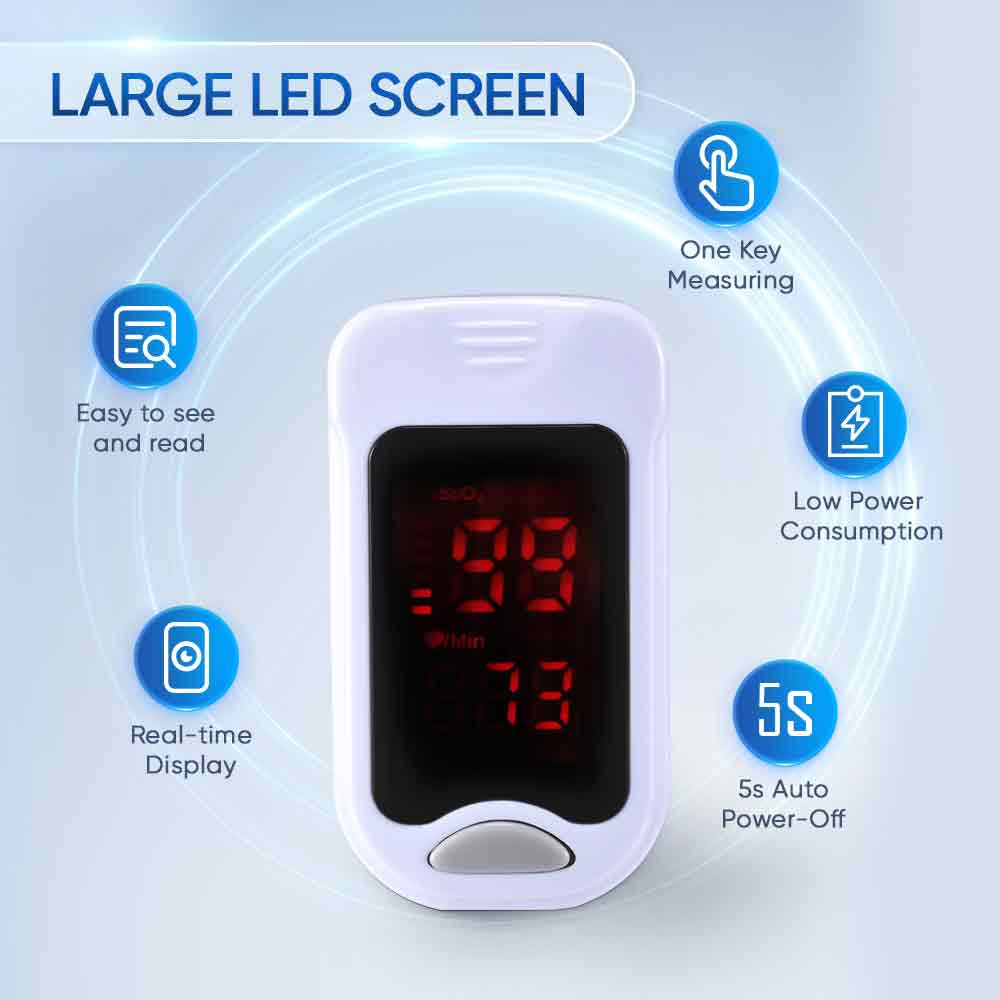 Smart Digital Fingertip Pulse Oximeter | Blood Oxygen Monitor – oxygenvip