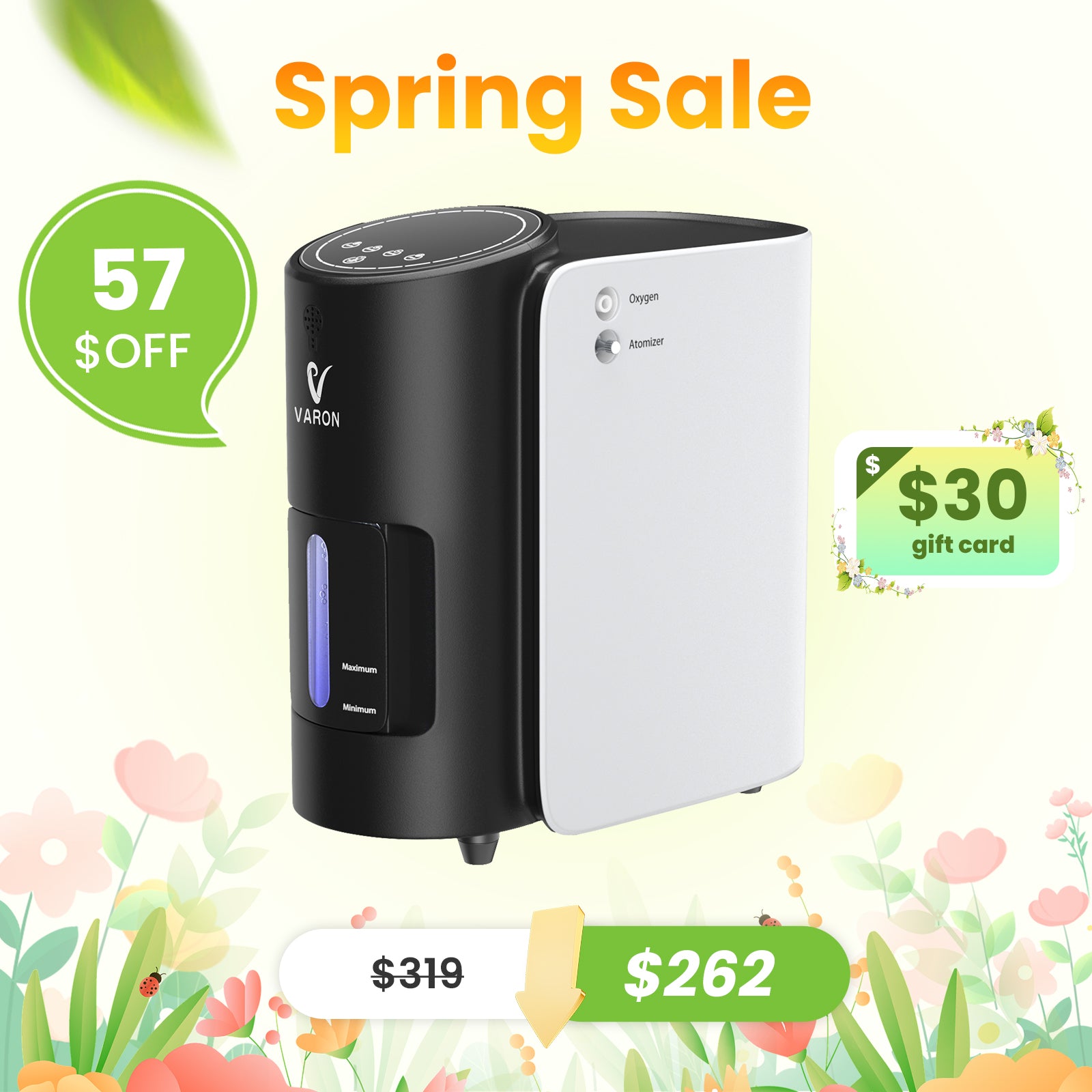 VARON 1-7L Continuous adjustive Oxygen Machine 101W