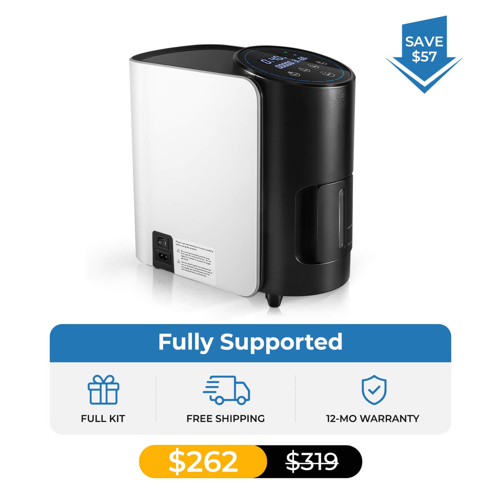 VARON 1-7L Continuous adjustive Oxygen Machine 101W