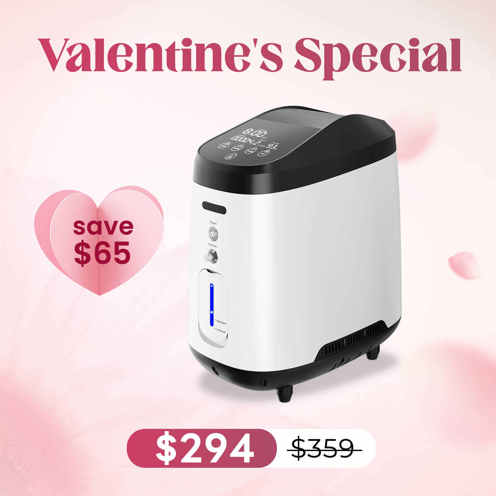 VARON 1-8L/Min Home Oxygen Concentrator 105W Pro