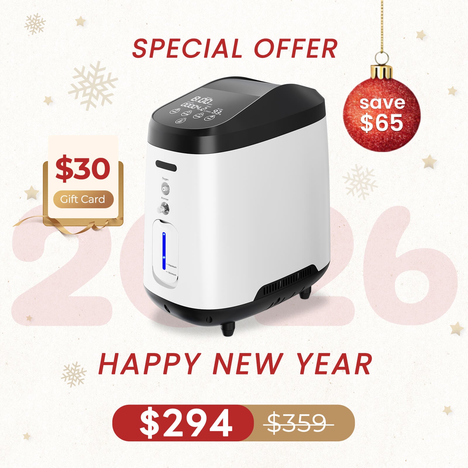 VARON 1-8L/Min Home Oxygen Concentrator 105W Pro