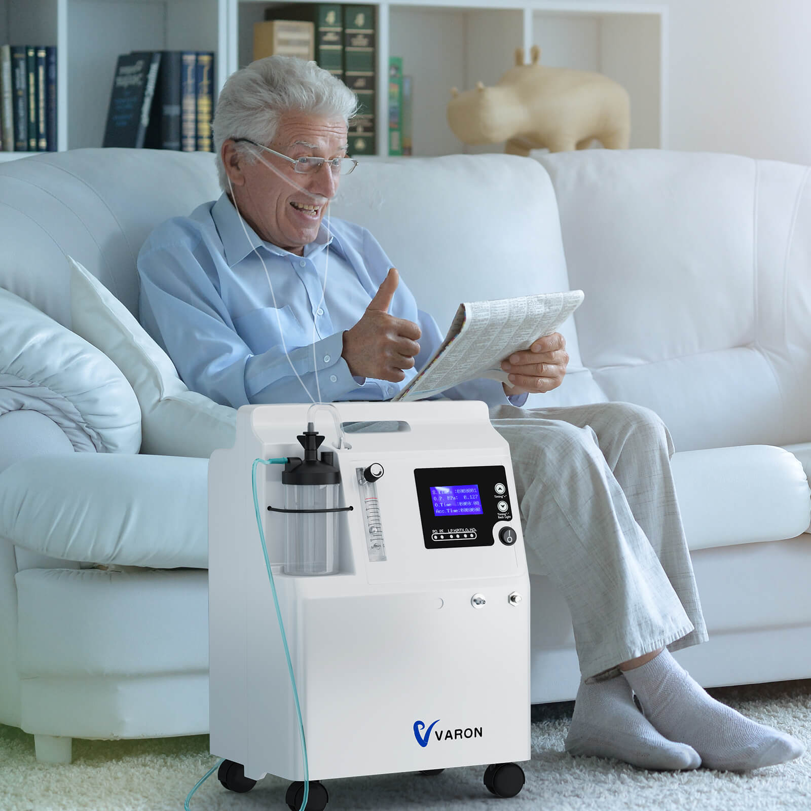 FDA Approval! VARON 0.5-5L Home Oxygen Concentrator Serene 5 with High Oxygen Purity
