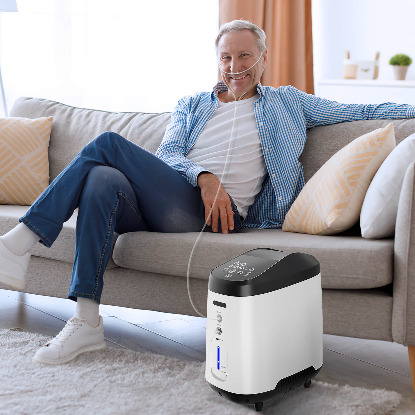 VARON 1-8L/Min Home Oxygen Concentrator 105W Pro