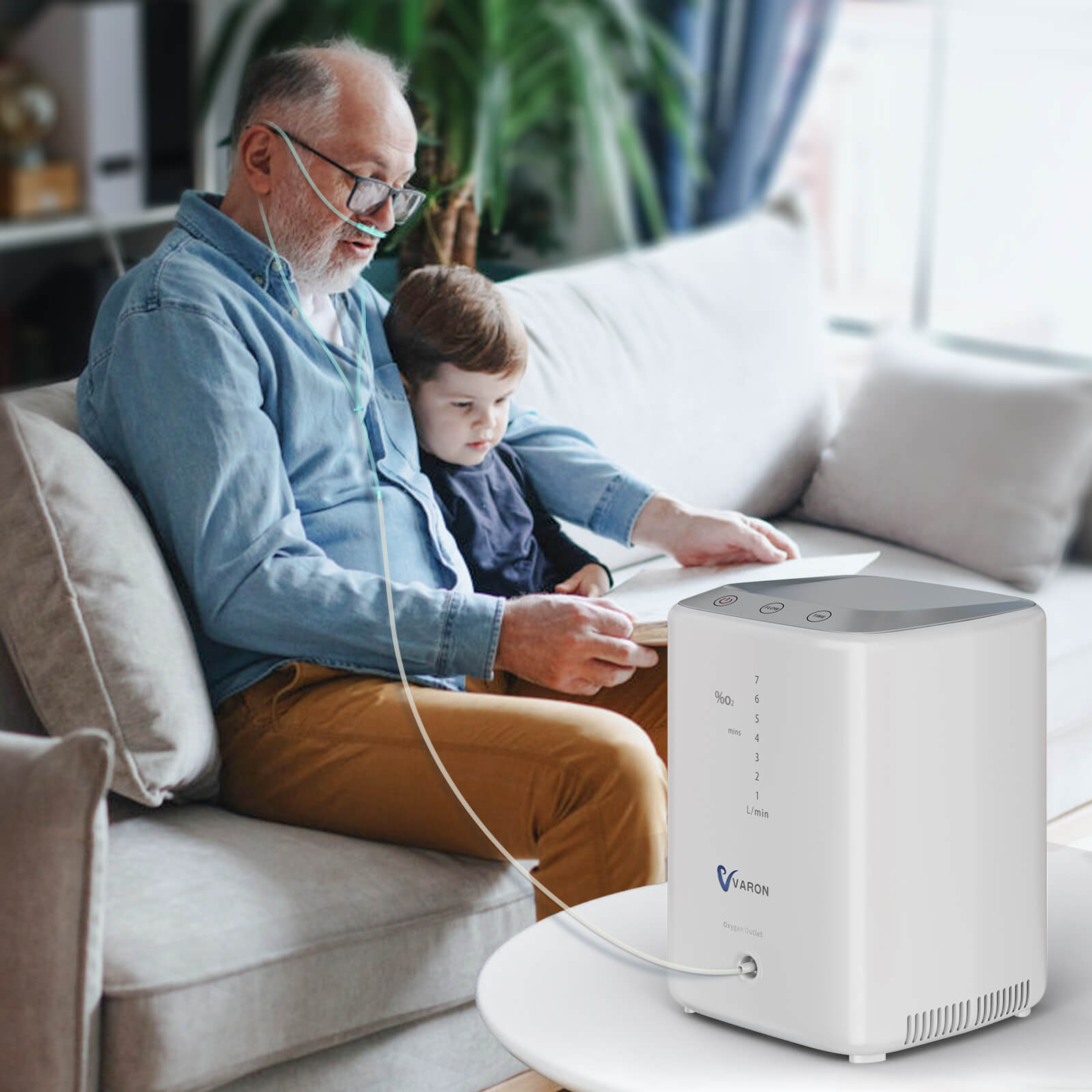 Super Quiet! VARON 1-7L/min Home Oxygen Concentrator NT-04