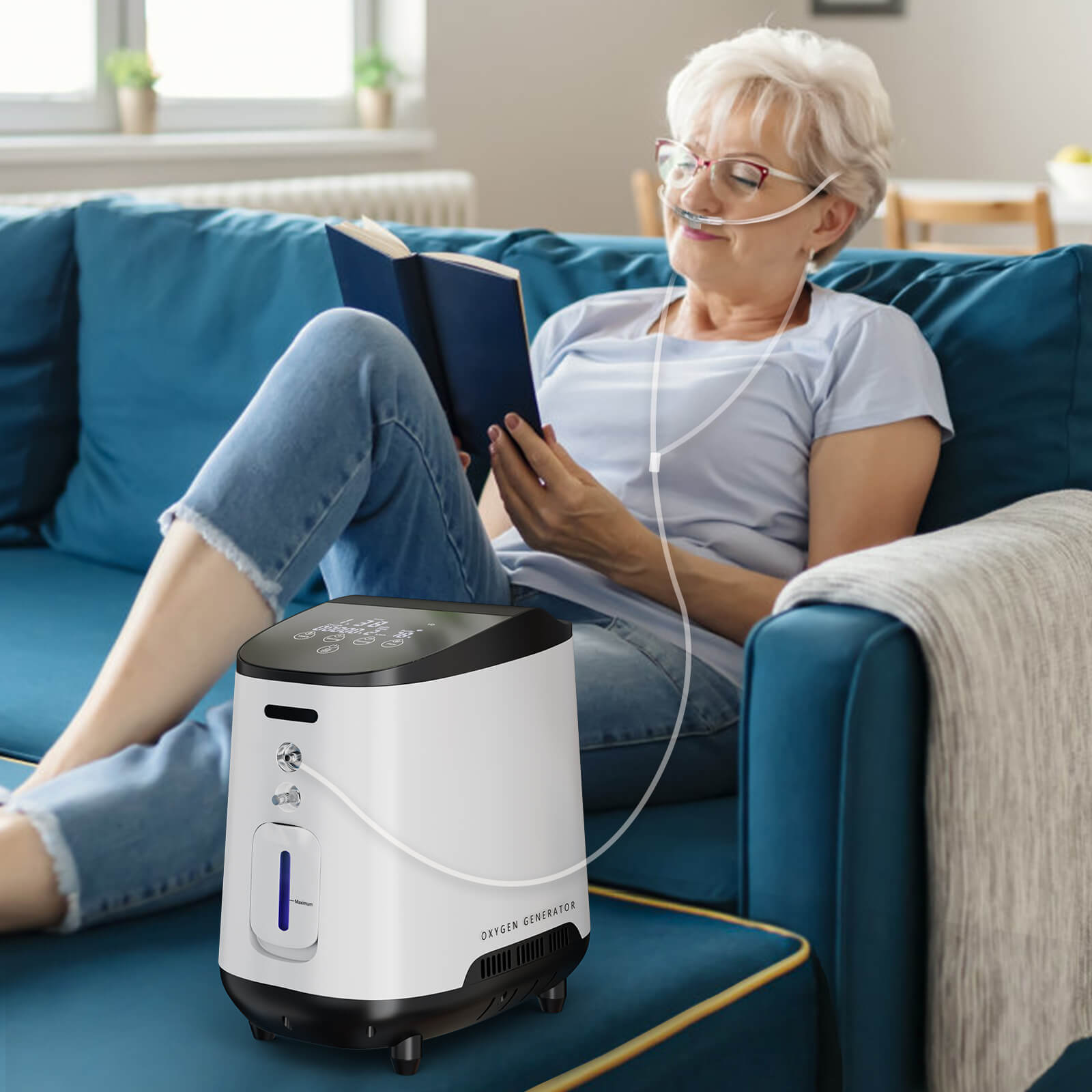 VARON 1~7L/Min Home Oxygen Concentrator 105W