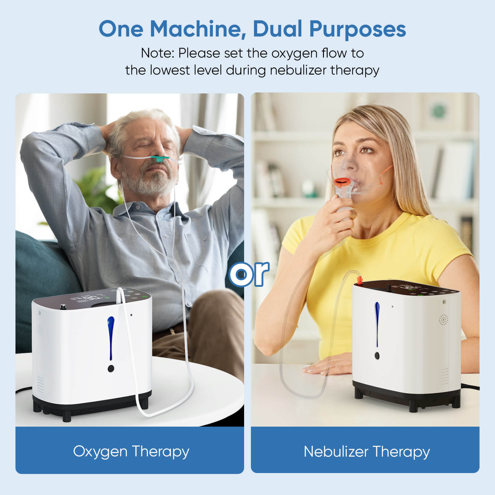 Flex O2 Adjustable BE04 Home Oxygen Concentrator | 1-6L Adjustable Continuous Flow – oxygenvip