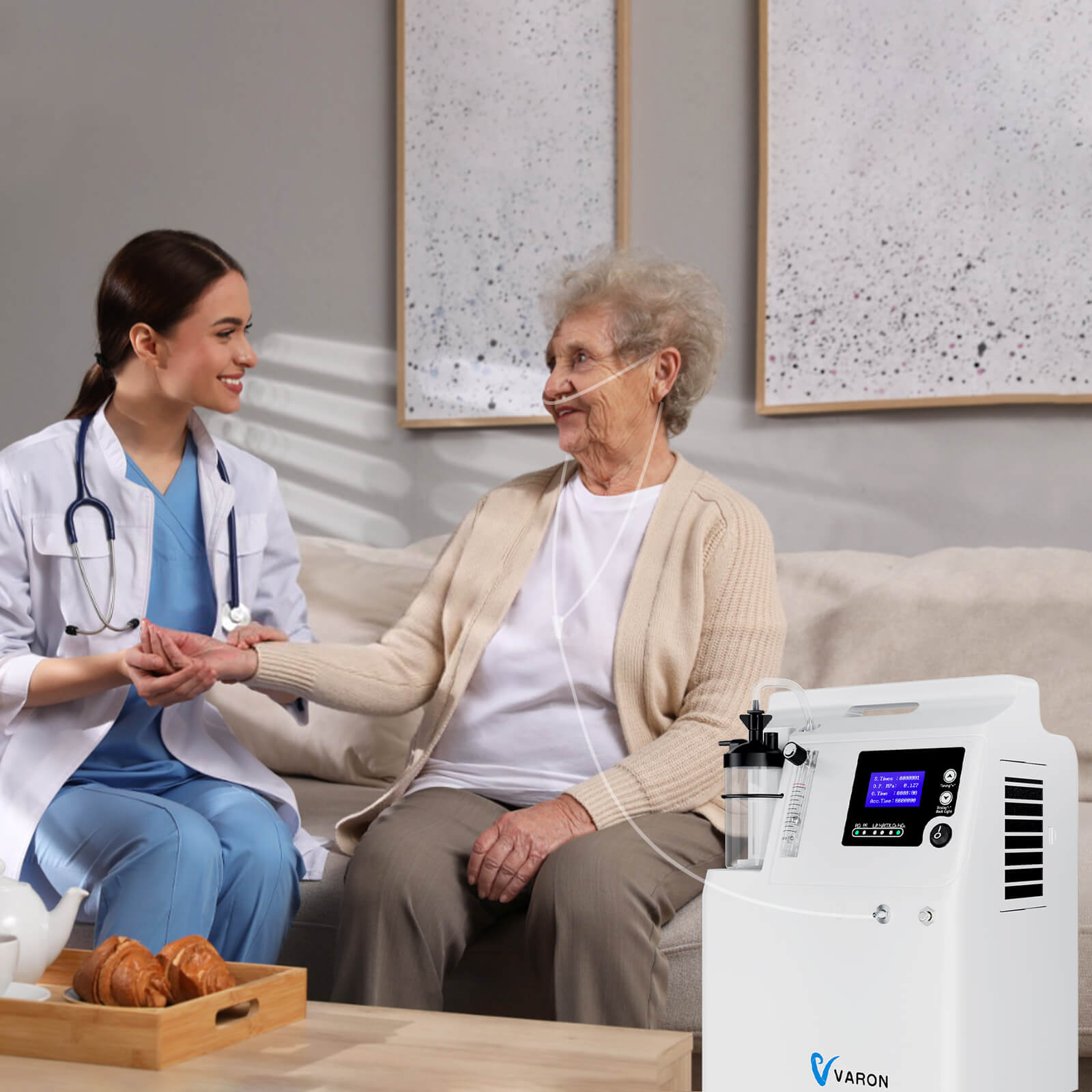 FDA Approval! VARON 0.5-5L Home Oxygen Concentrator Serene 5 with High Oxygen Purity