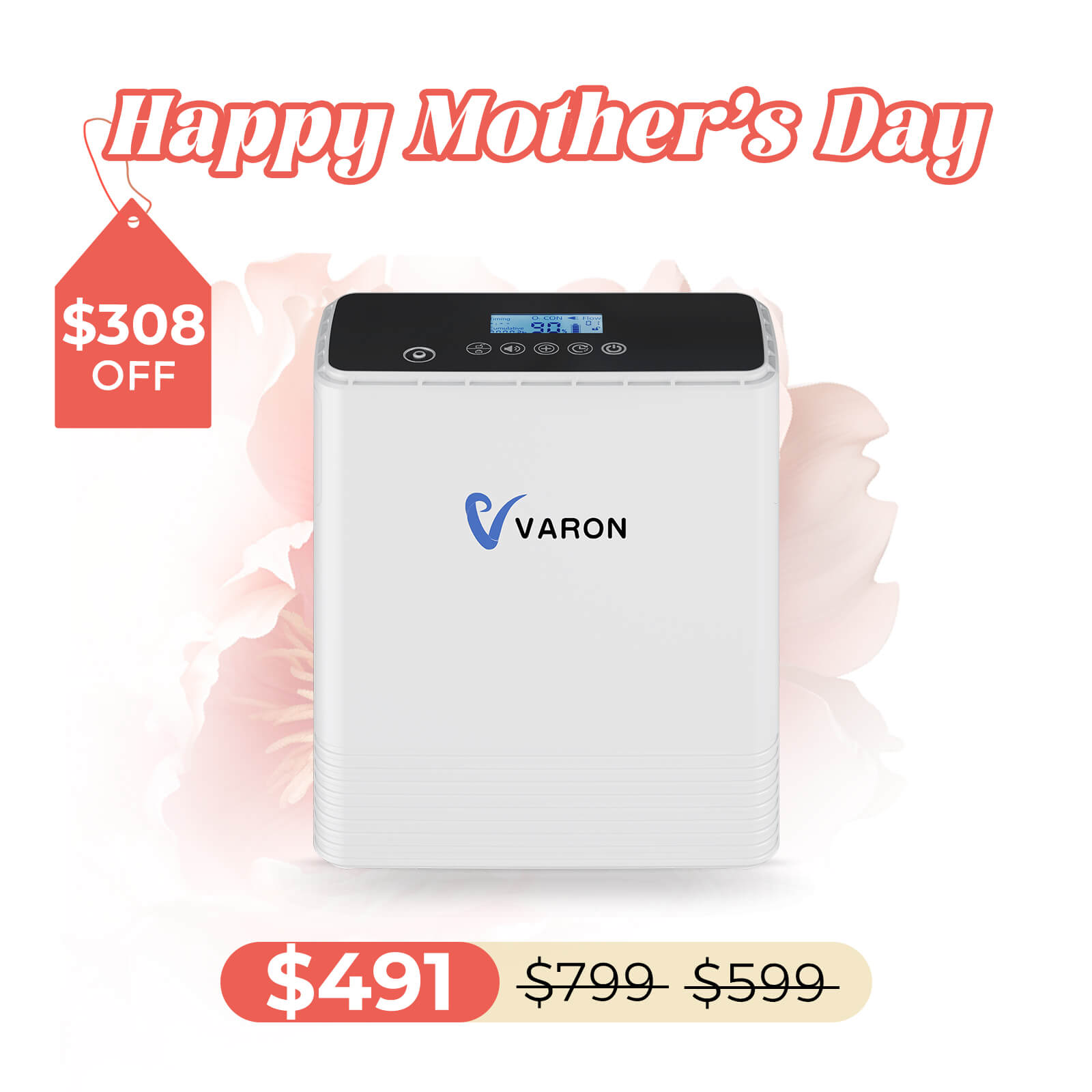 New Arrival VARON 1-6L Continuous Portable Oxygen Concentrator NT-06