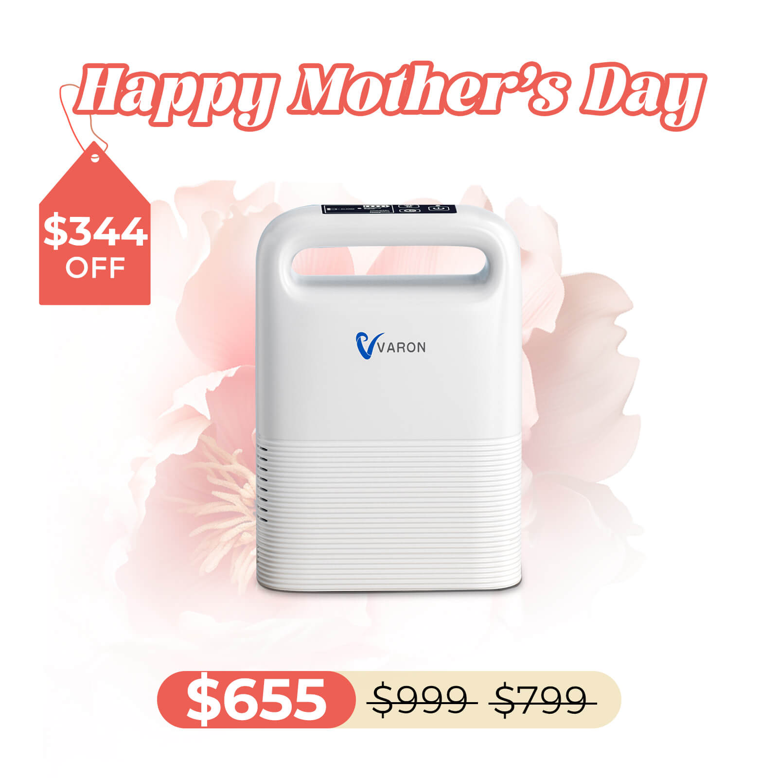 VARON 1-5L Pulse Flow Portable Oxygen Concentrator NT-02