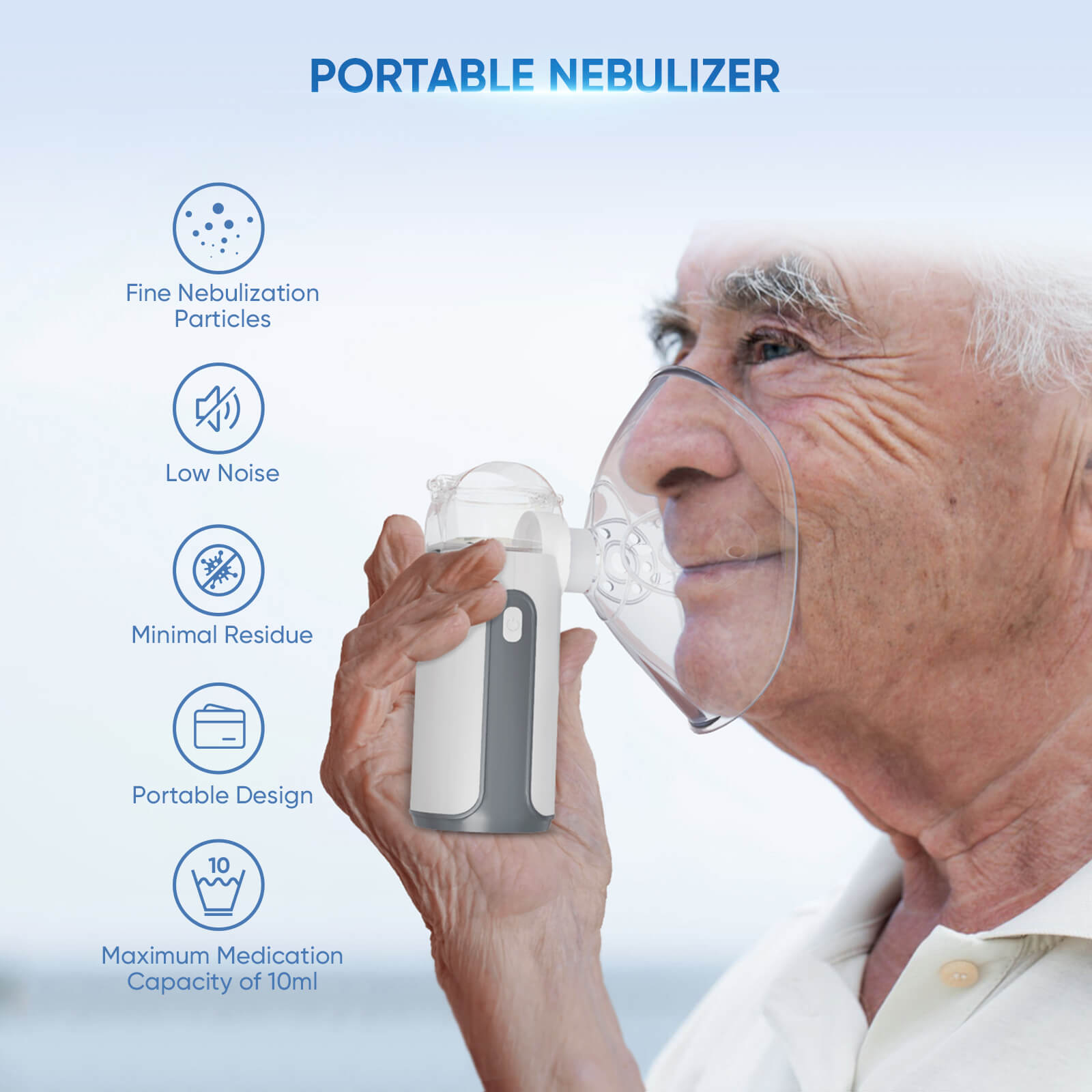 Rechargeable Portable Nebulizer MY-132B for Adults & Kids