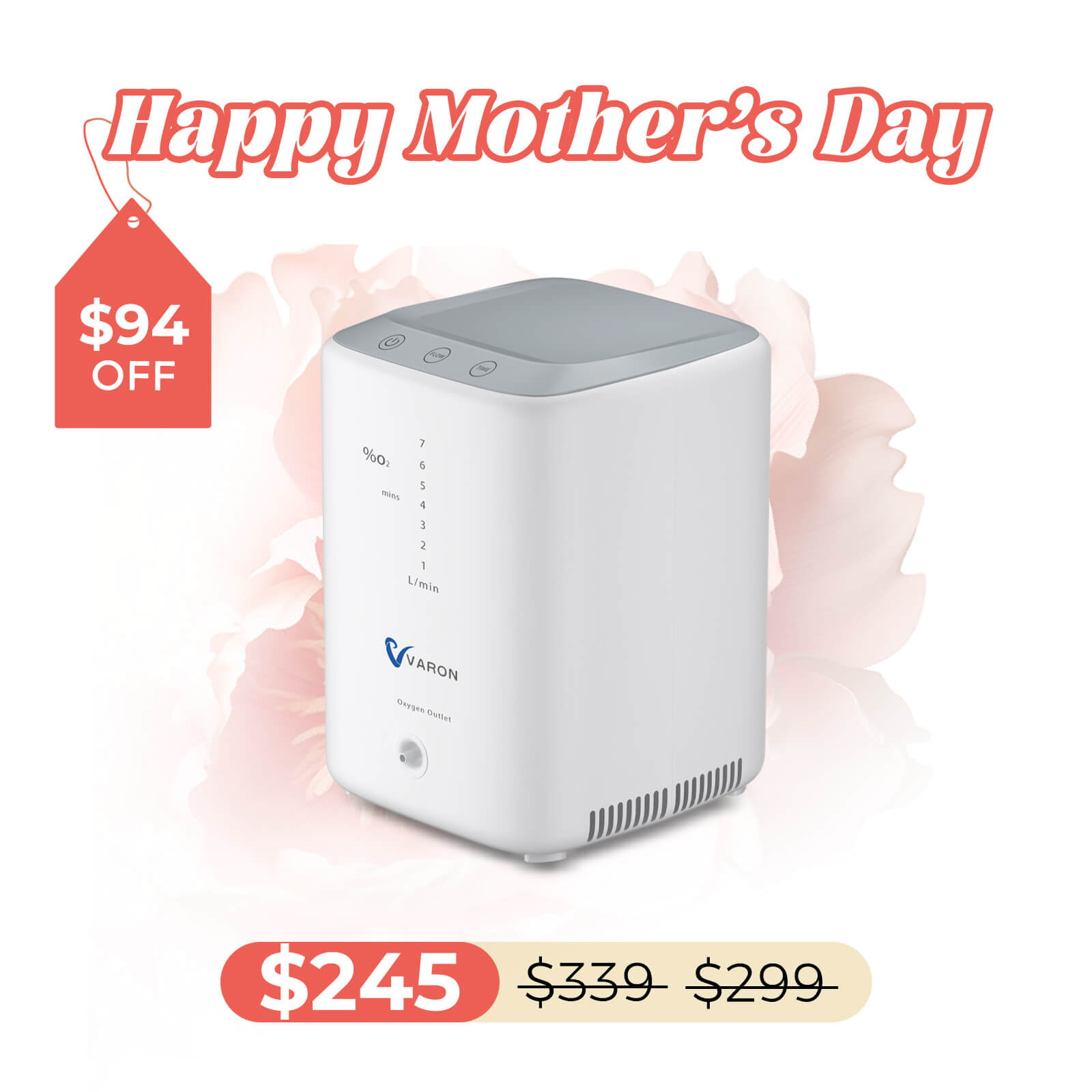 Super Quiet!VARON 1-7L/min Home Oxygen Concentrator NT-04