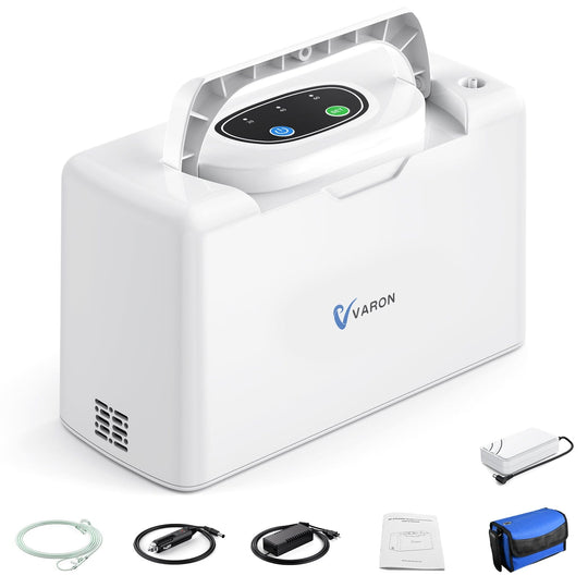 VARON 3L/min Portable Oxygen Concentrator NT-05+Extra 8-Cell Battery