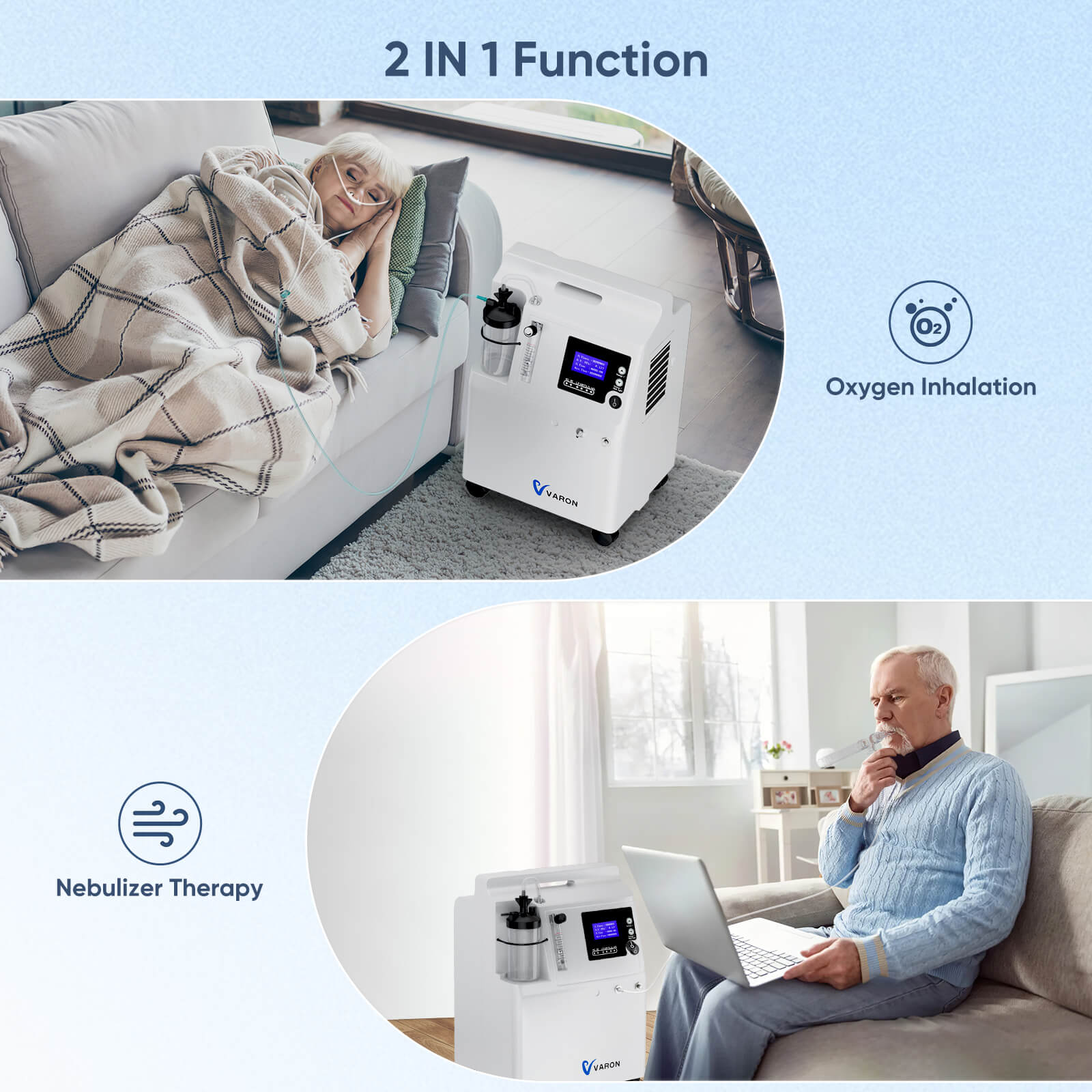 FDA Approval!VARON 5L Home Oxygen Concentrator Serene 5