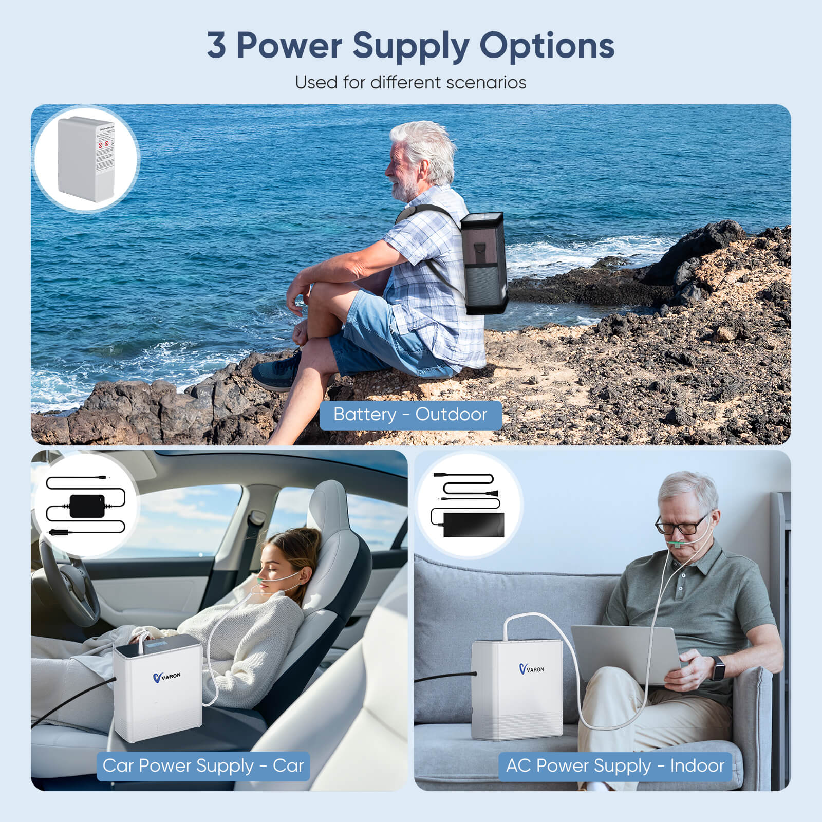 New Arrival VARON 1-6L Continuous Portable Oxygen Concentrator NT-06