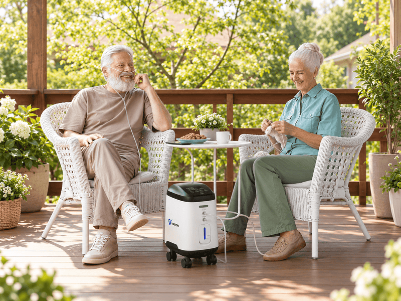 VARON Home Oxygen Concentrator 105W Pro Wheel Edition (1-9 settings)