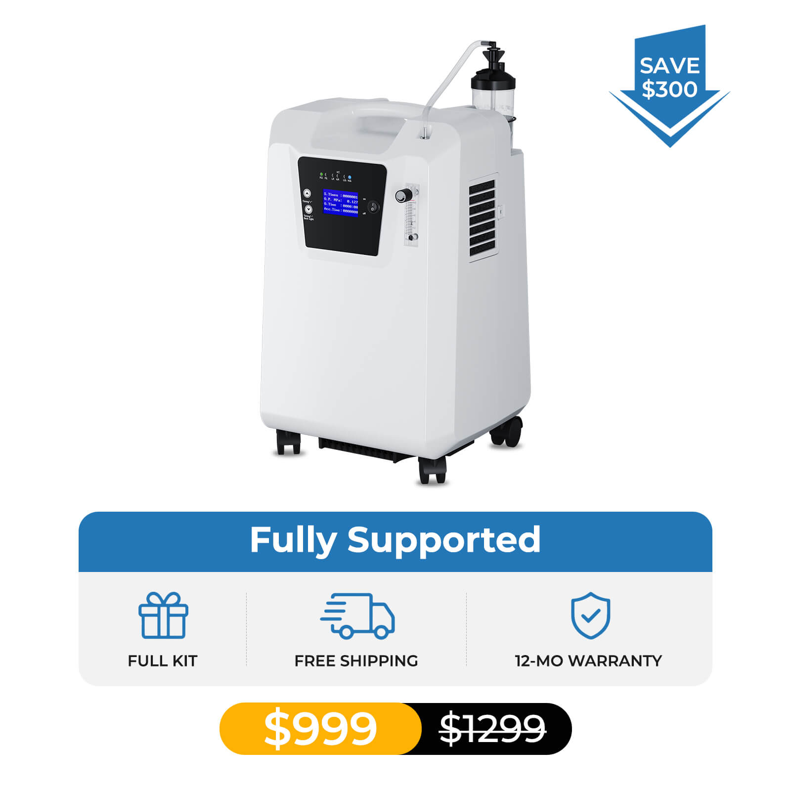 1–10L/min Home Oxygen Concentrator JAY-10FW