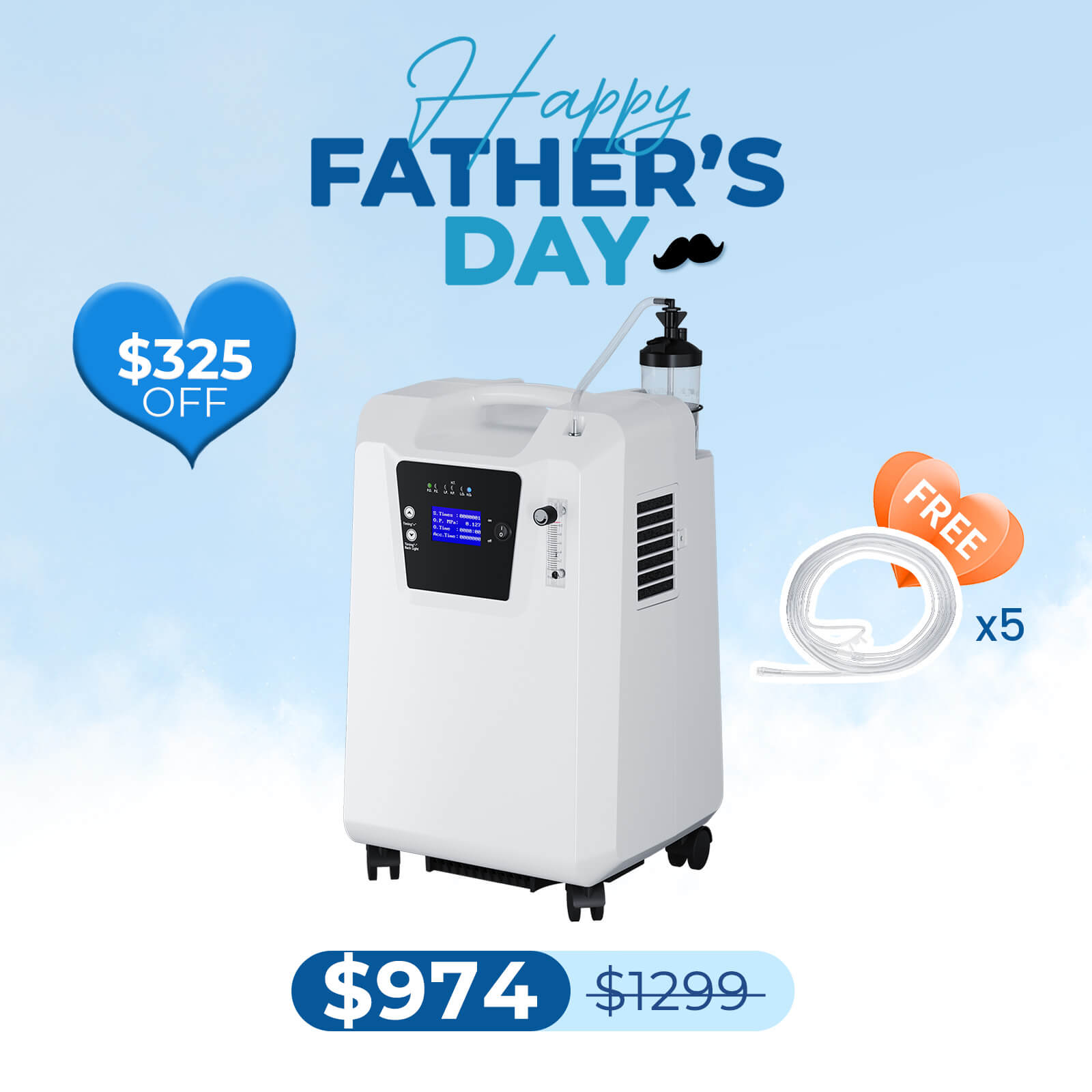 1–10L/min Home Oxygen Concentrator JAY-10FW