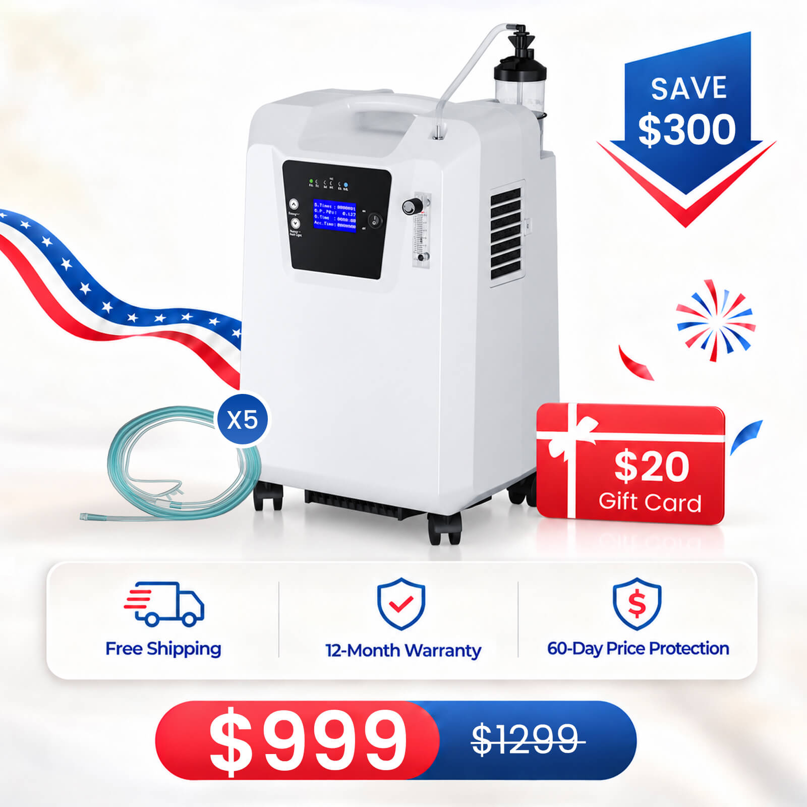 1–10L/min Home Oxygen Concentrator JAY-10FW