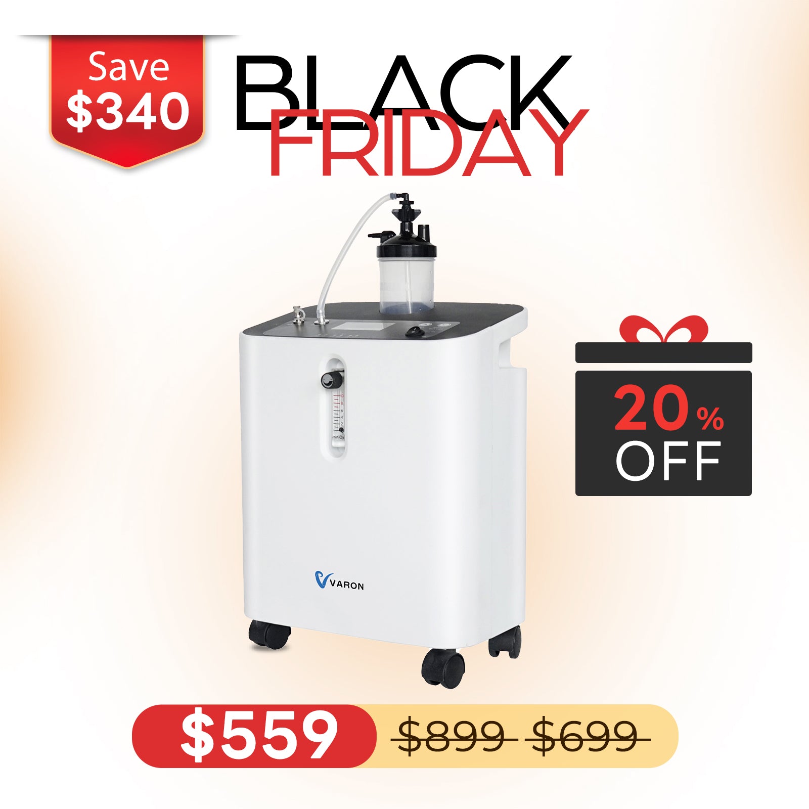 VARON JAY-3EW Home Oxygen Concentrator | 1-10 Settings