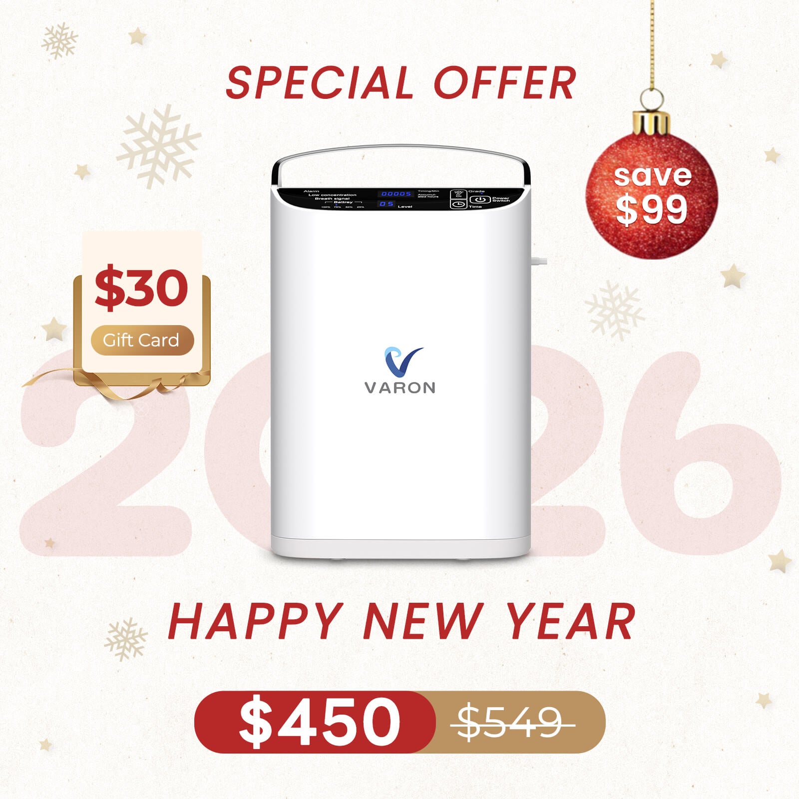 VARON 1-5L Portable Oxygen Concentrator NT-01