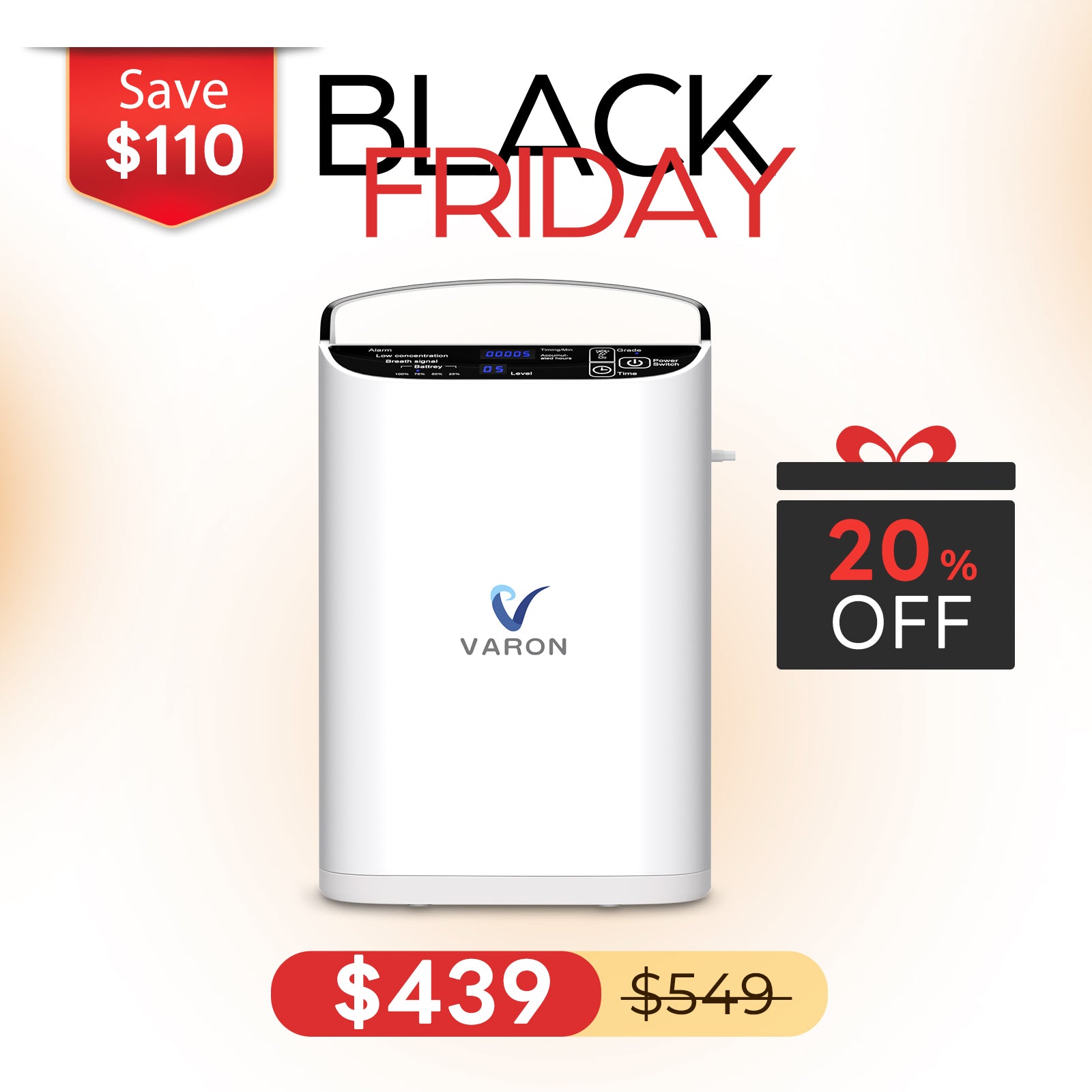 VARON 1-5L Portable Oxygen Concentrator NT-01