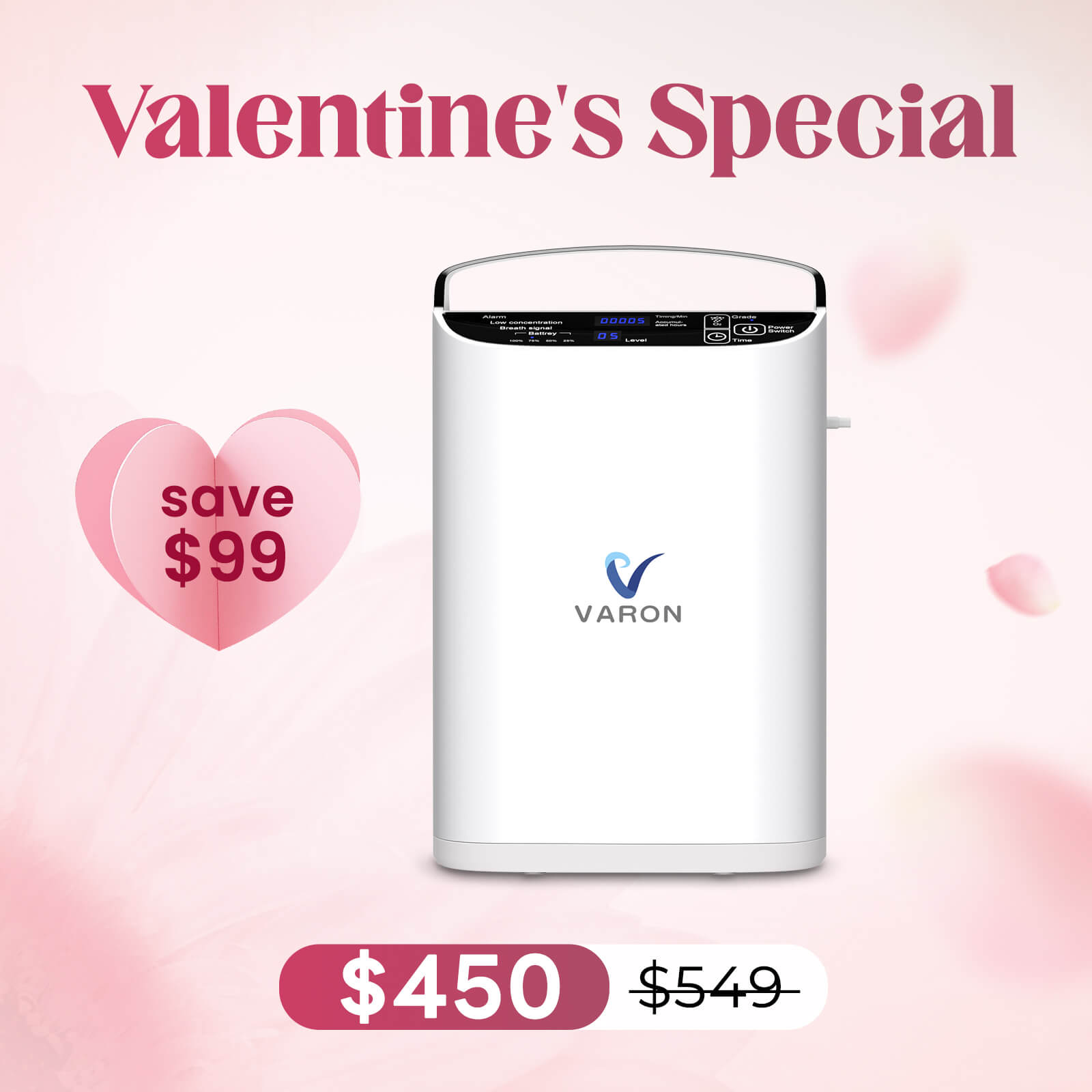 VARON 1-5L Portable Oxygen Concentrator NT-01