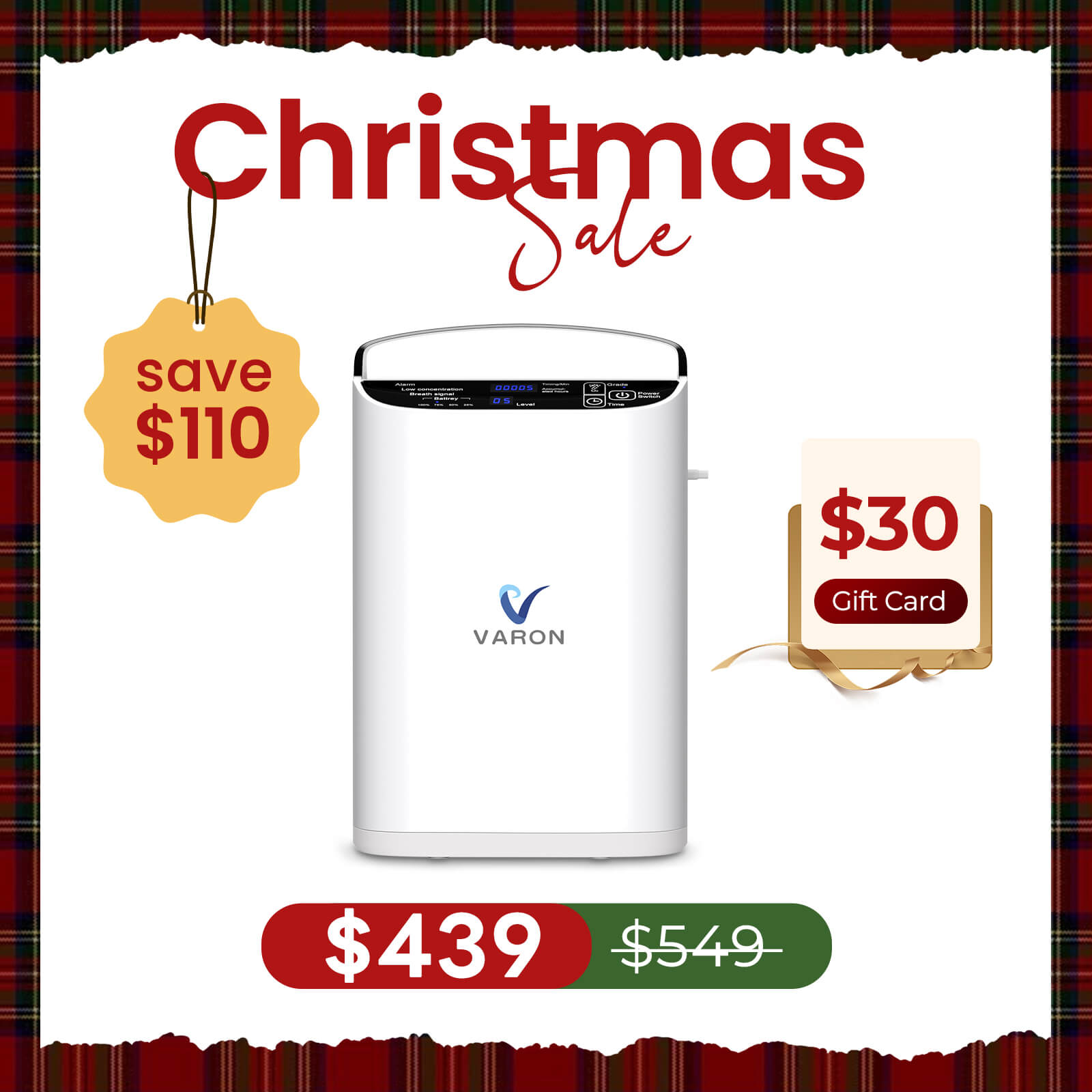 VARON 1-5L Portable Oxygen Concentrator NT-01