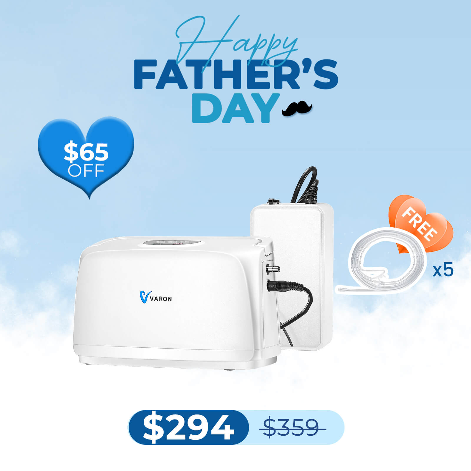 VARON 3L/min Portable Oxygen Concentrator NT-03
