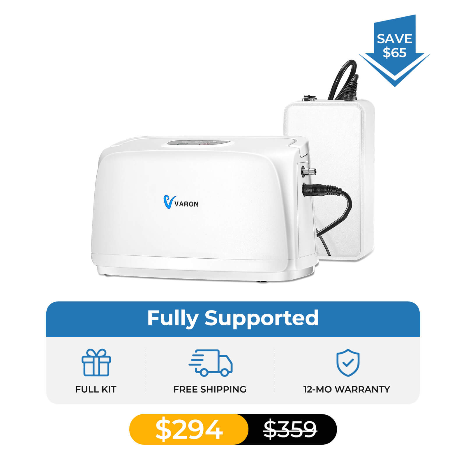 VARON 3L/min Portable Oxygen Concentrator NT-03