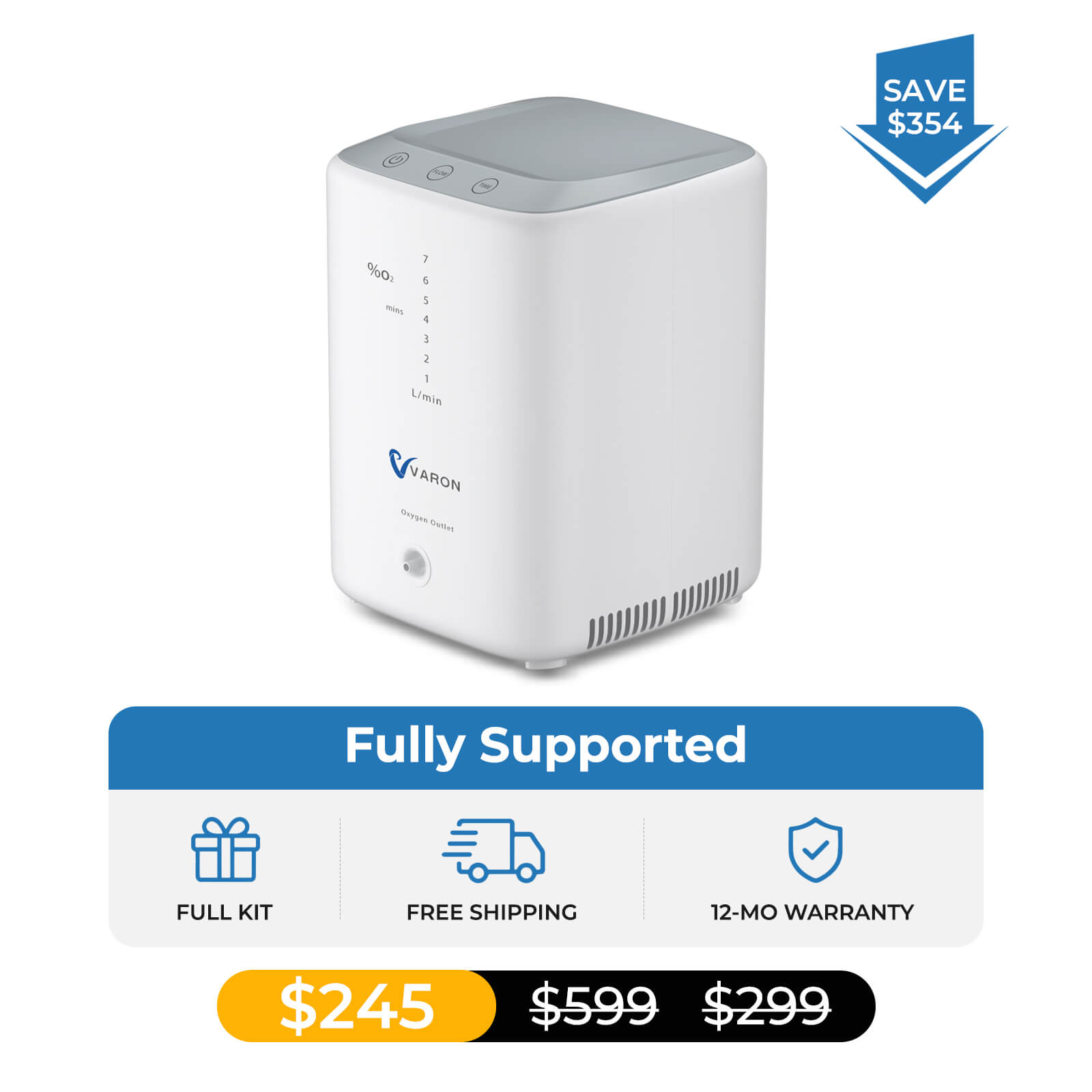 Super Quiet! VARON 1-7L/min Home Oxygen Concentrator NT-04