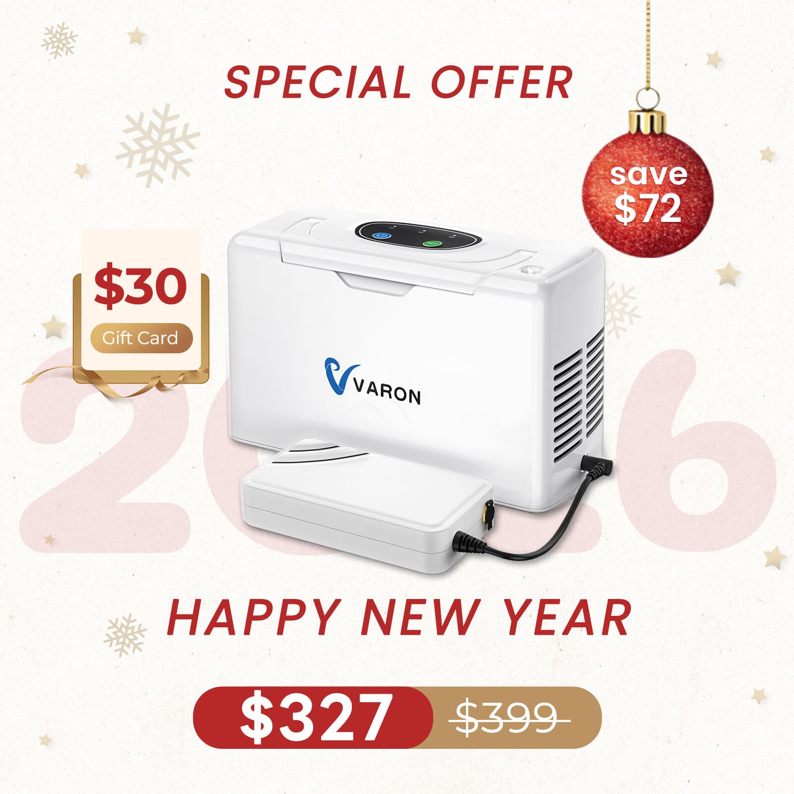 🔥VARON 3L/min Portable Oxygen Concentrator NT-05(Continuous Flow)