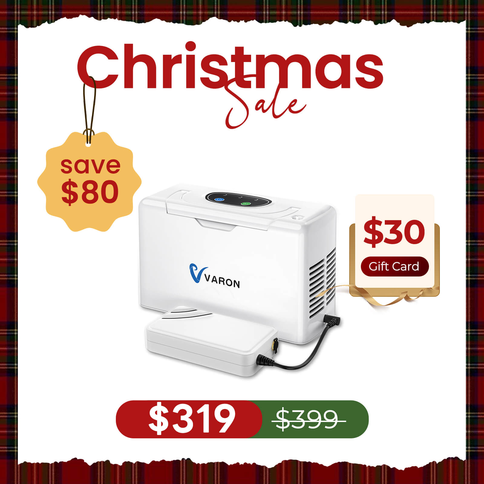 🔥VARON 3L/min Portable Oxygen Concentrator NT-05(Continuous Flow)