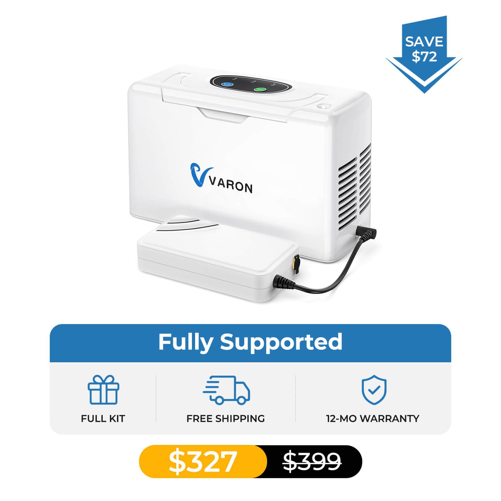 🔥VARON 3L/min Portable Oxygen Concentrator NT-05(Continuous Flow)