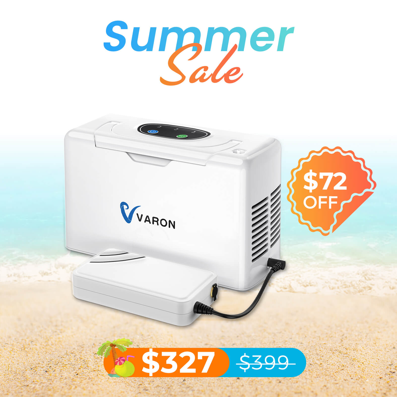 🔥VARON 3L/min Portable Oxygen Concentrator NT-05(Continuous Flow)