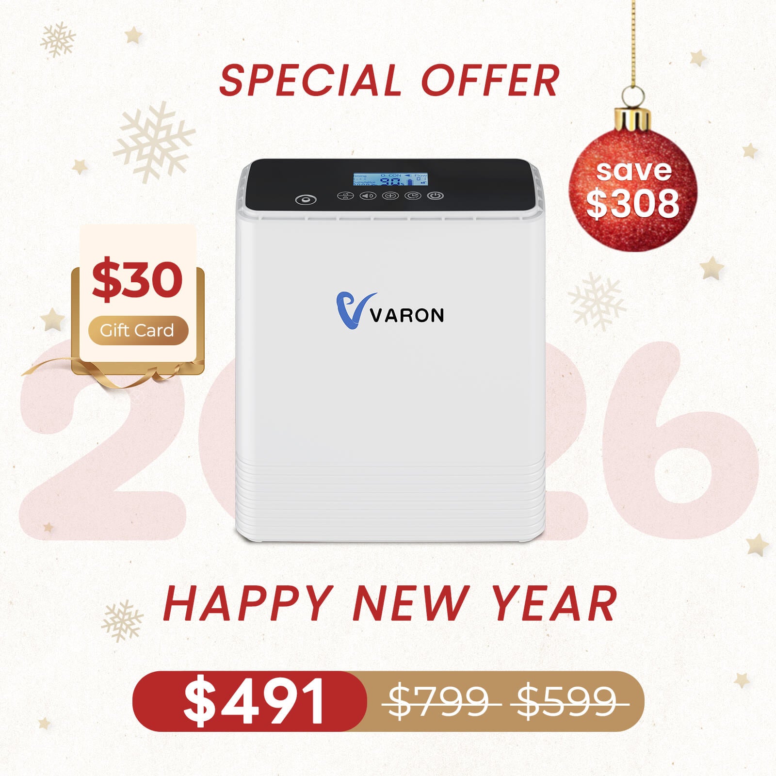 Our Best-Seller! VARON 1-6L Continuous Portable Oxygen Concentrator NT-06