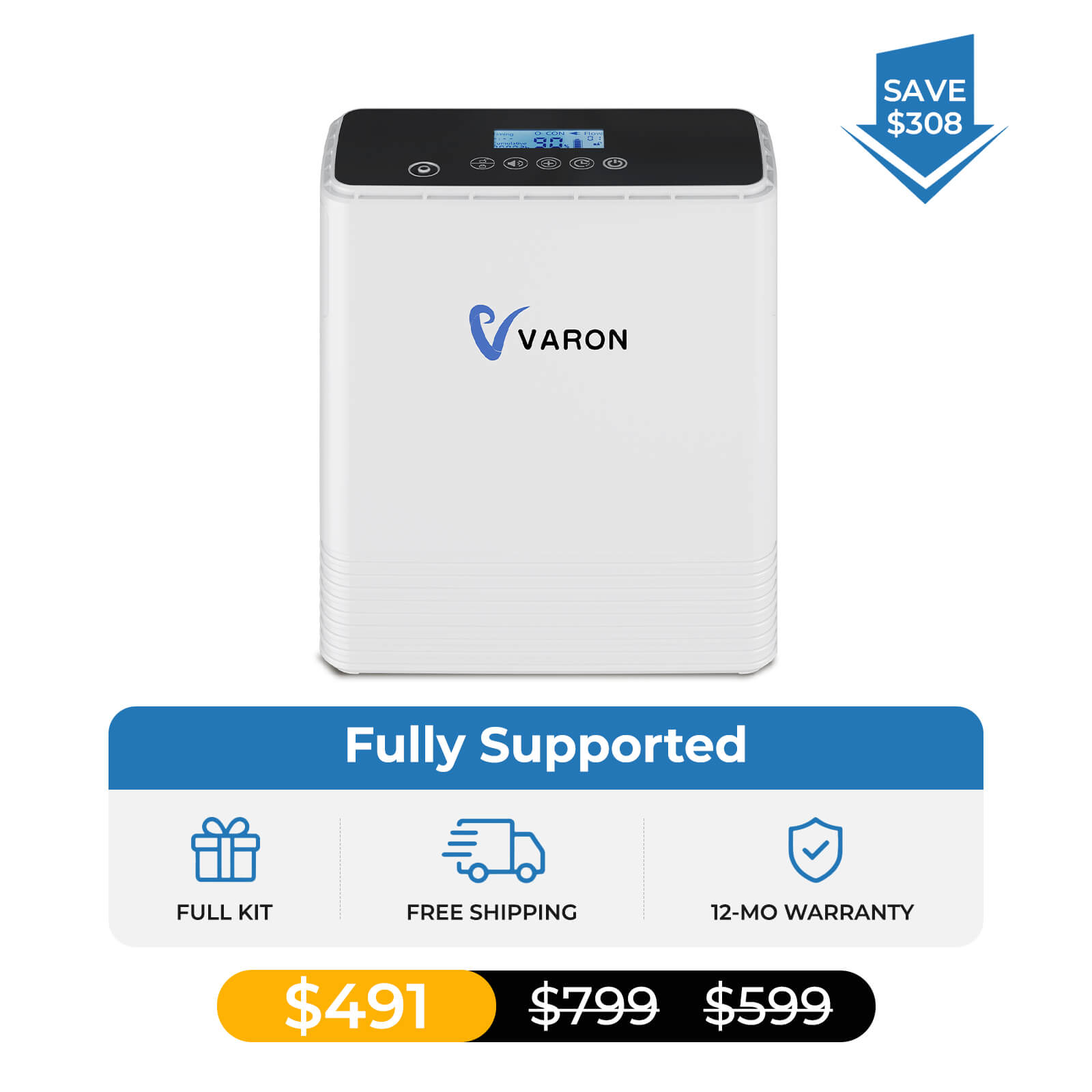 Our Best-Seller! VARON 1-6L Continuous Portable Oxygen Concentrator NT-06