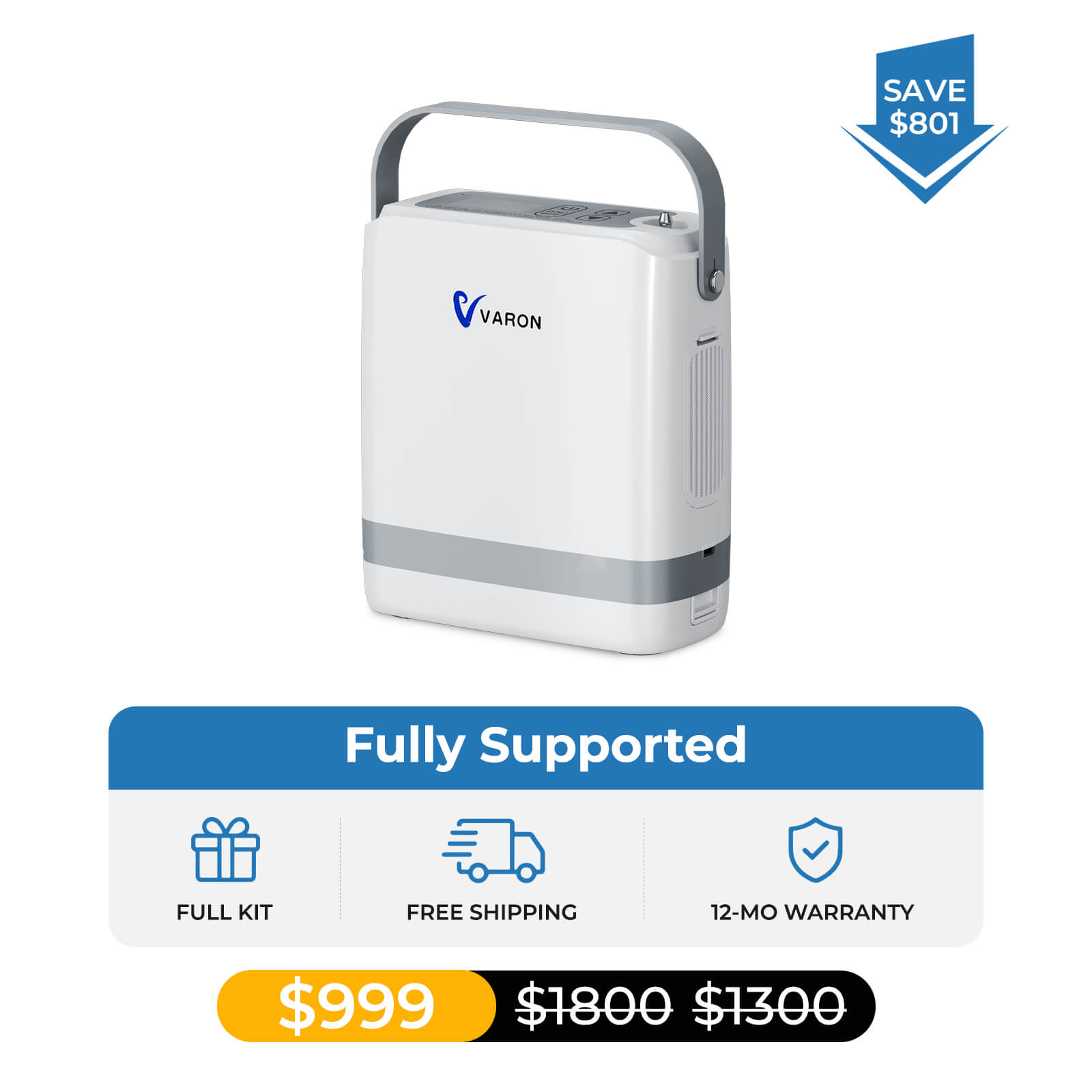 New Arrival! VARON NT-08G Ultra-Compact 1–8L Oxygen Concentrator