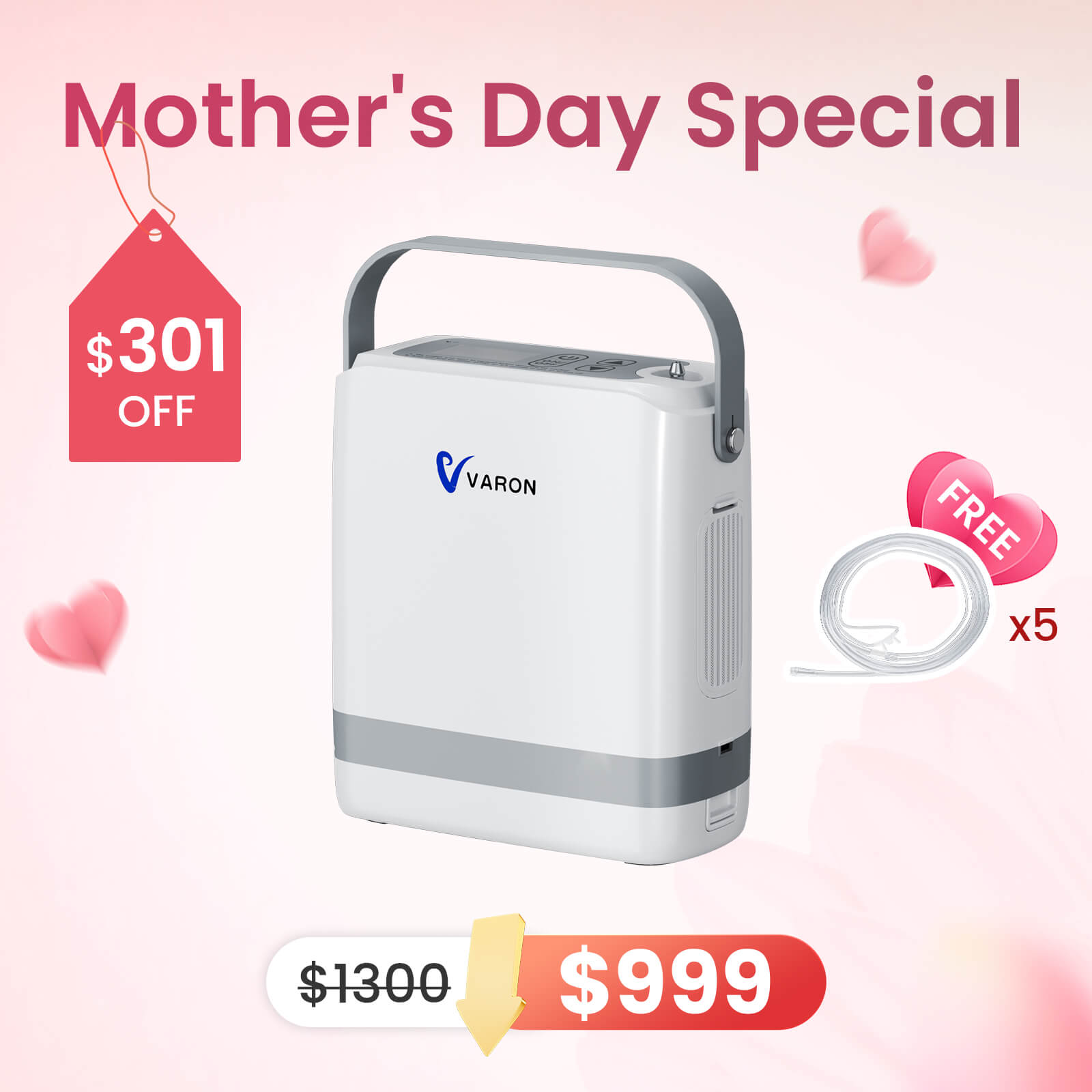 New Arrival! VARON NT-08G Ultra-Compact 1–8L Oxygen Concentrator