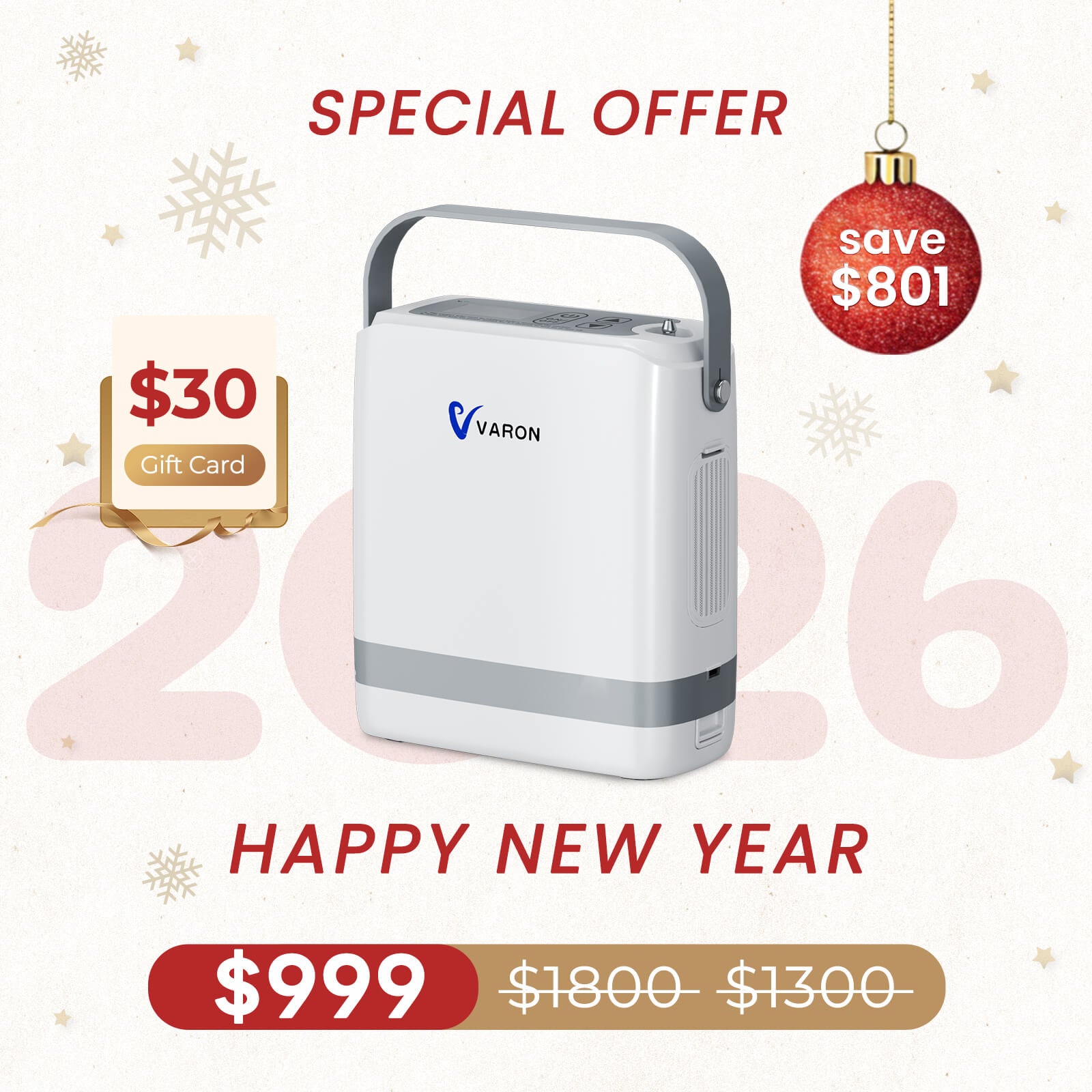 New Arrival! VARON NT-08G Ultra-Compact 1–8L Oxygen Concentrator